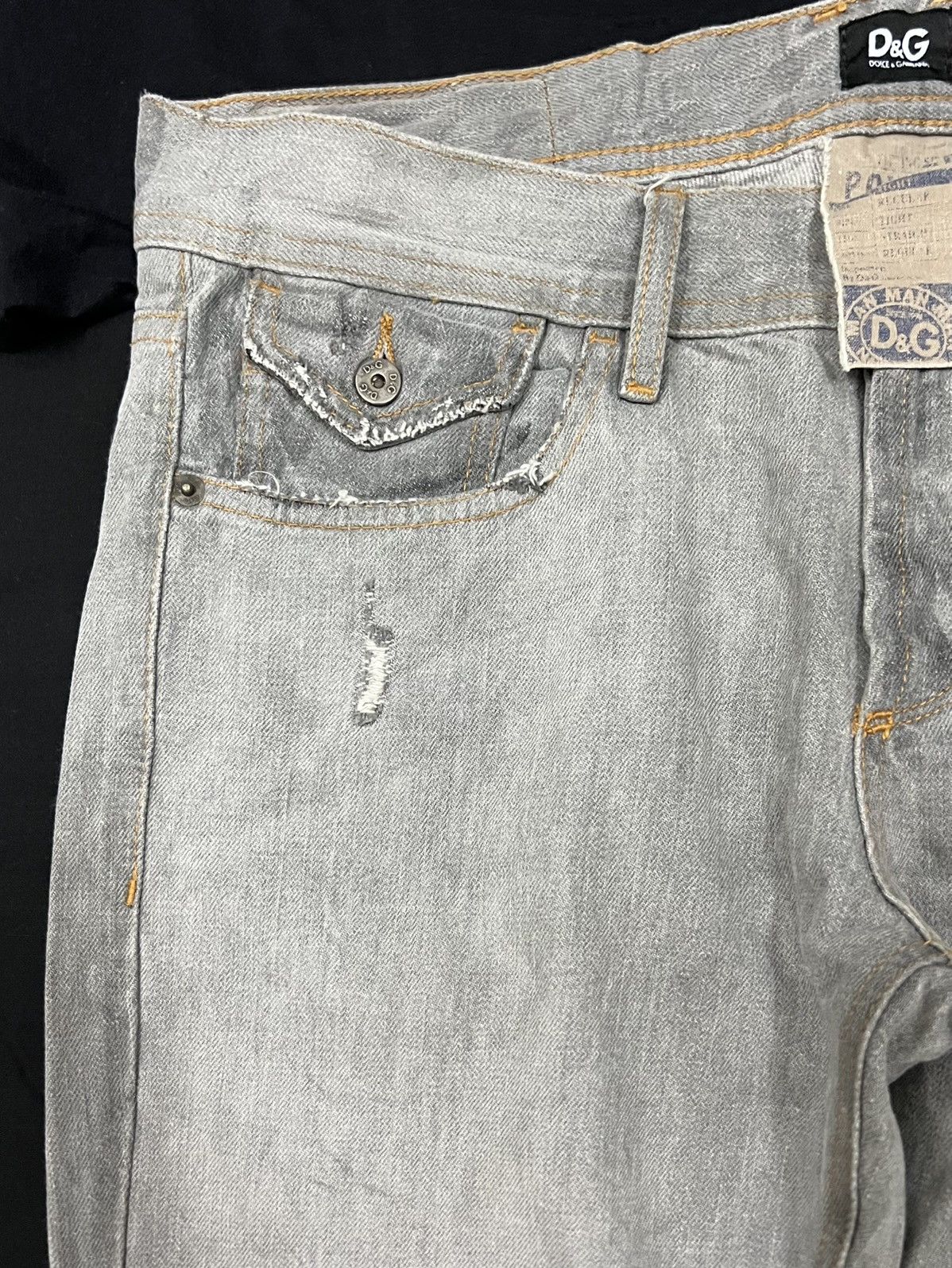 Dolce & Gabbana VTG DISTRESSED DENIM DOLCE & GABBANA WITH LEATHER TAG Size US 33 - 6 Thumbnail