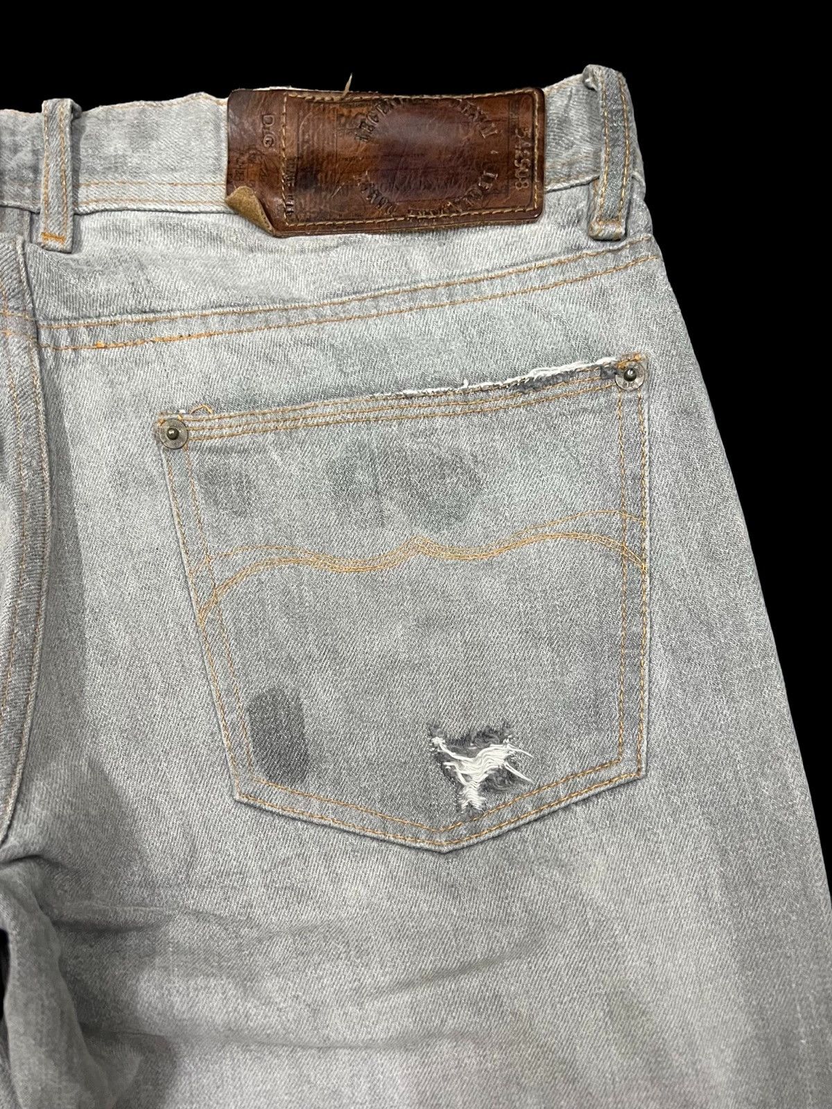 Dolce & Gabbana VTG DISTRESSED DENIM DOLCE & GABBANA WITH LEATHER TAG Size US 33 - 12 Thumbnail
