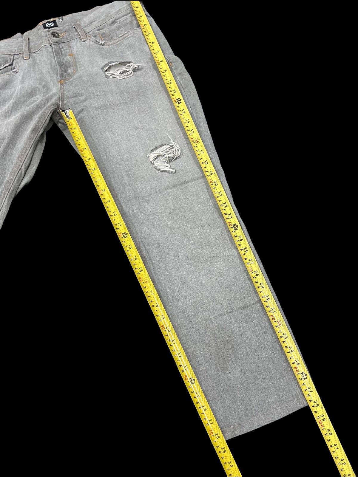Dolce & Gabbana VTG DISTRESSED DENIM DOLCE & GABBANA WITH LEATHER TAG Size US 33 - 23 Thumbnail