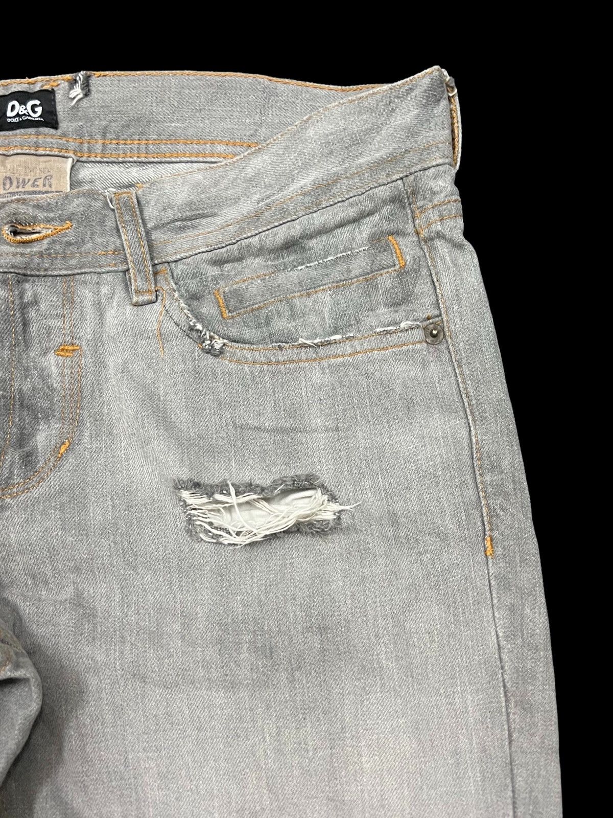 Dolce & Gabbana VTG DISTRESSED DENIM DOLCE & GABBANA WITH LEATHER TAG Size US 33 - 5 Thumbnail