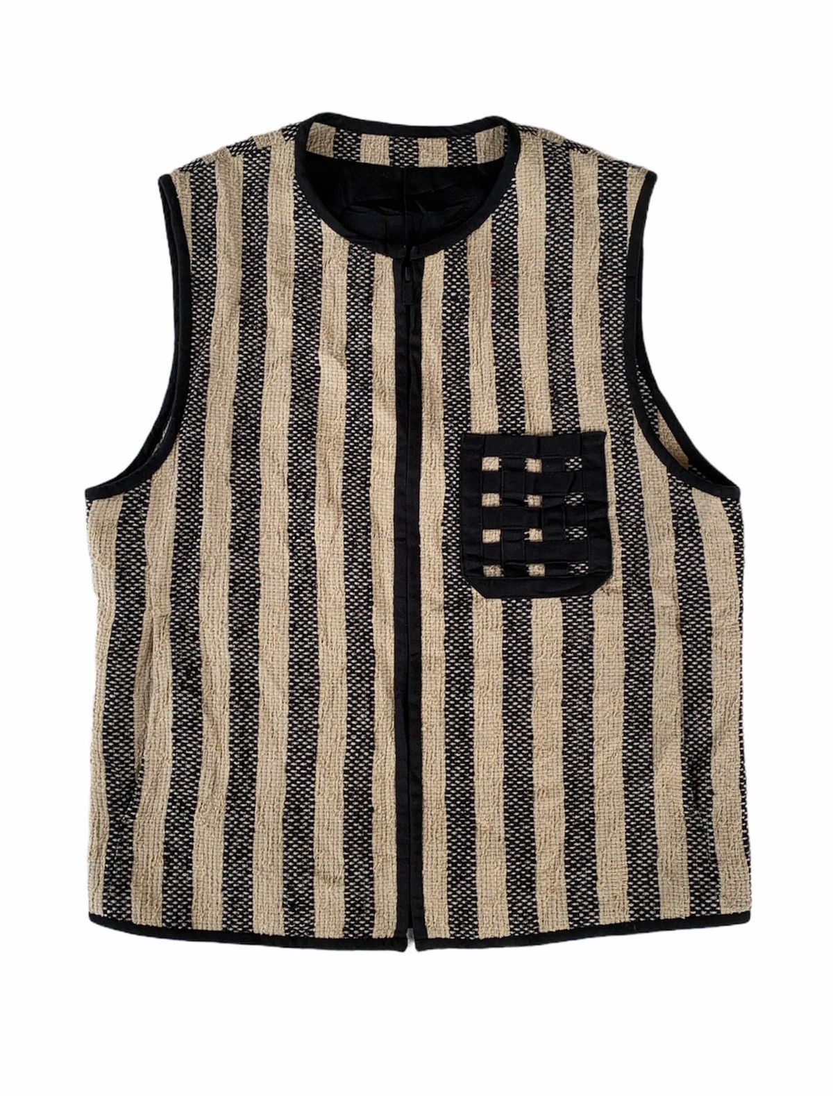 Issey Miyake 🇯🇵 RARE ‼️ Issey Miyake Men Woven Stitching Tank Top Size US M / EU 48-50 / 2 - 2 Thumbnail