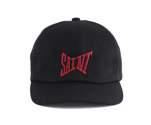 image of Cali Thornhill Dewitt Saint Michael Logo Hat in Black, Men's