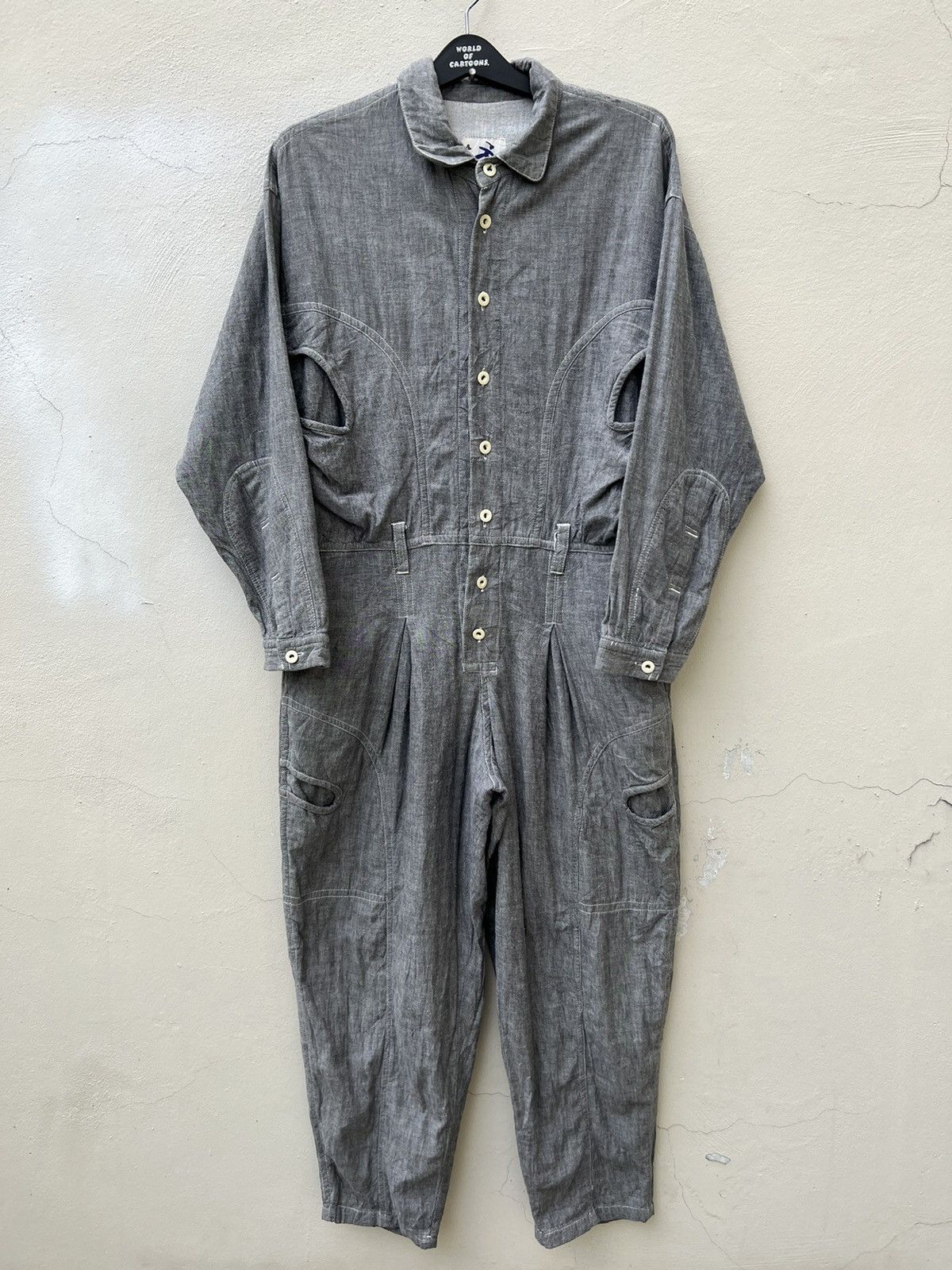 Issey Miyake Archive 80s Issey Miyake Baggy Tactical Jumpsuit Coverall Size US 34 / EU 50 - 10 Thumbnail