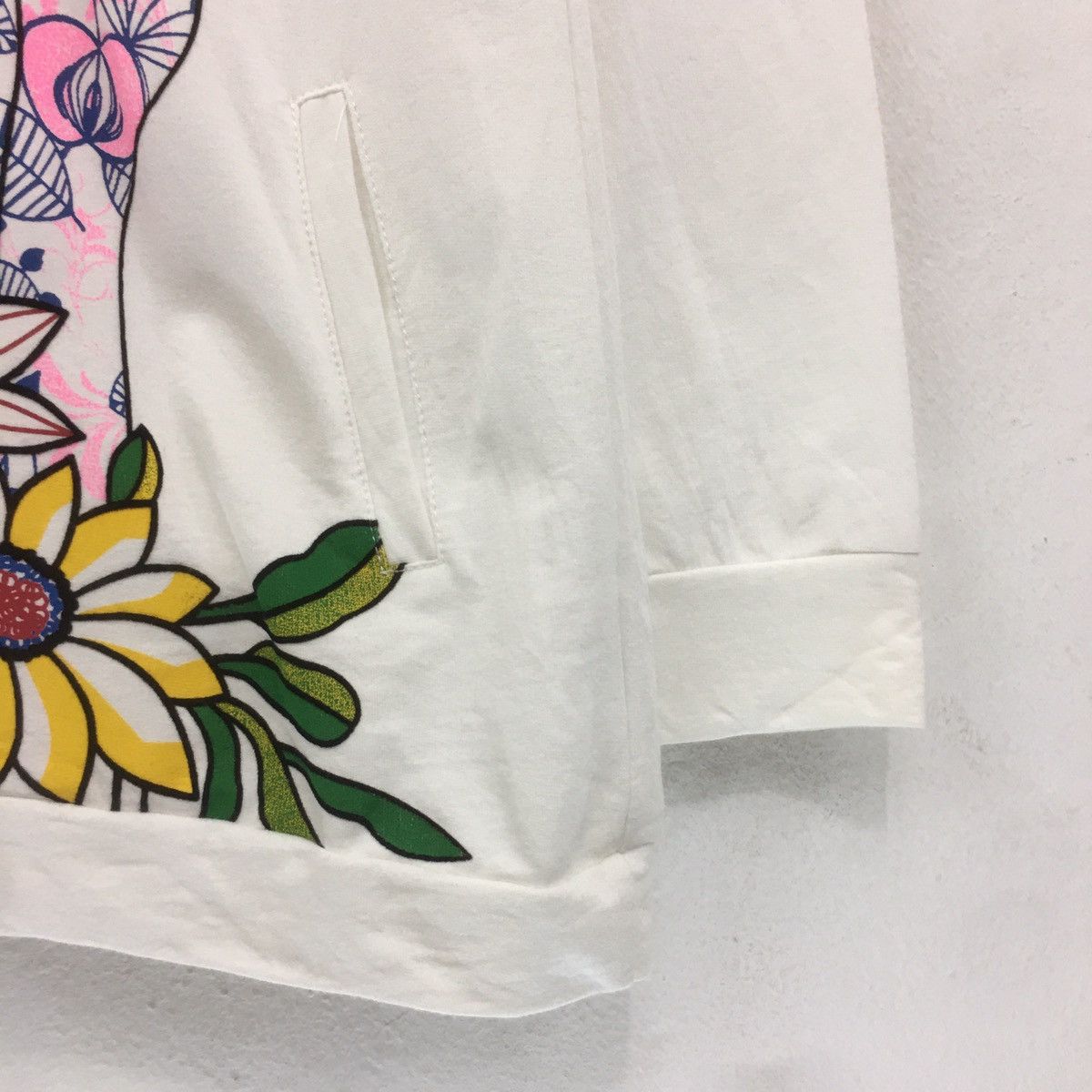 Japanese Brand Sukajan Sweatshirt Half Zip Double Pocket Flowers Ladies Size S / US 4 / IT 40 - 10 Thumbnail
