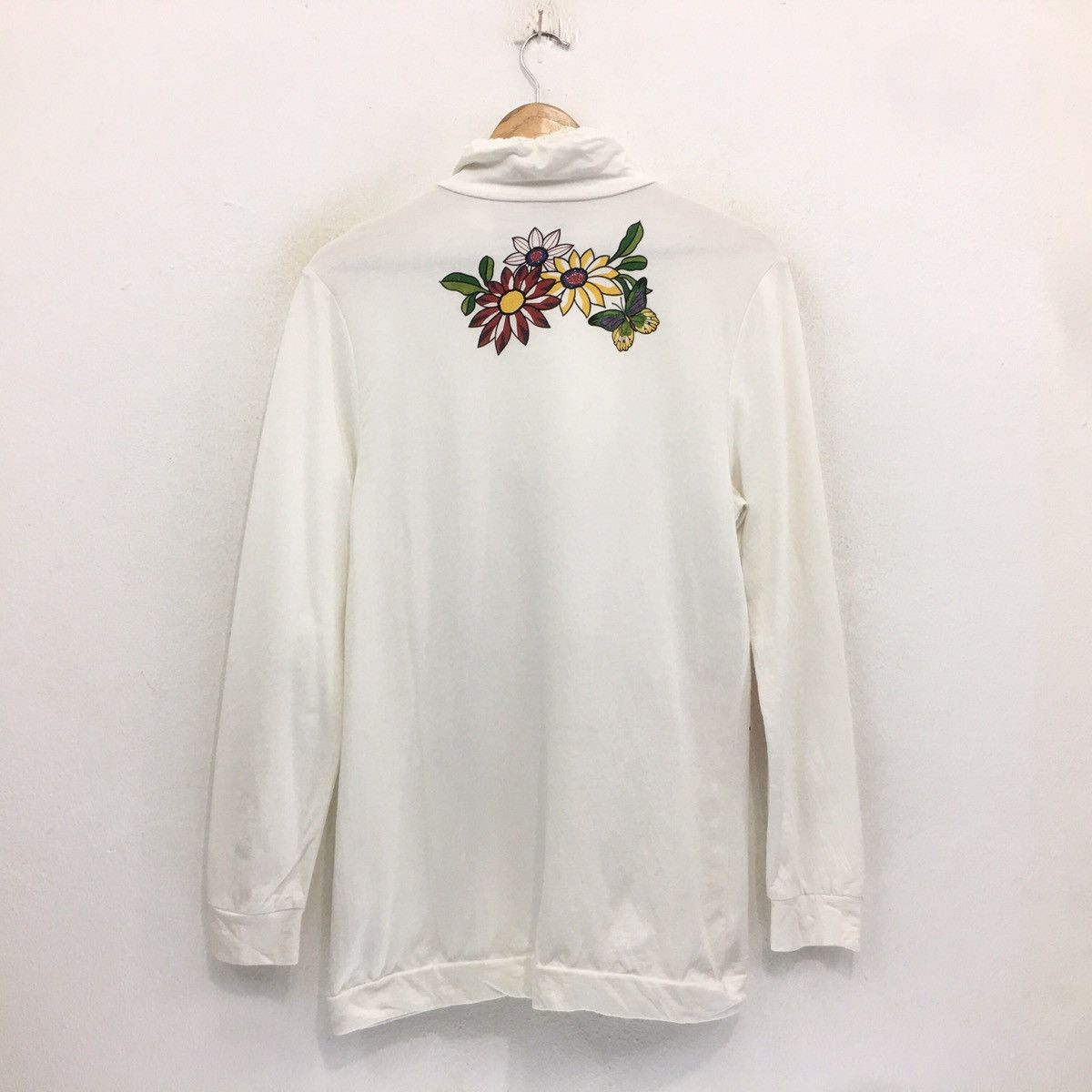 Japanese Brand Sukajan Sweatshirt Half Zip Double Pocket Flowers Ladies Size S / US 4 / IT 40 - 7 Thumbnail