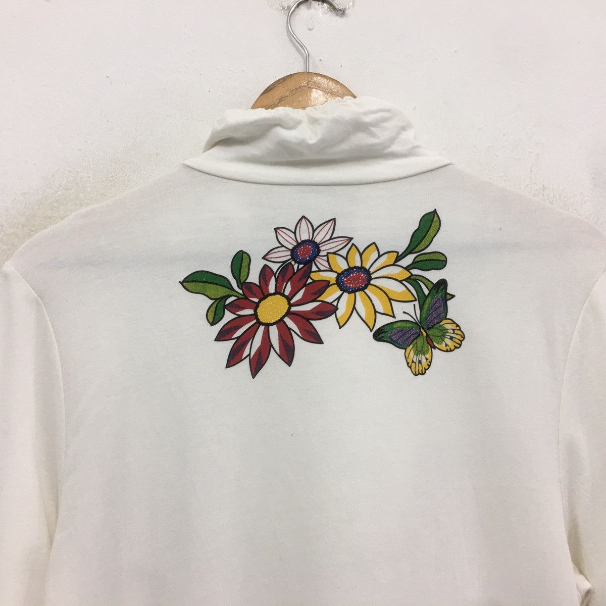 Japanese Brand Sukajan Sweatshirt Half Zip Double Pocket Flowers Ladies Size S / US 4 / IT 40 - 8 Thumbnail