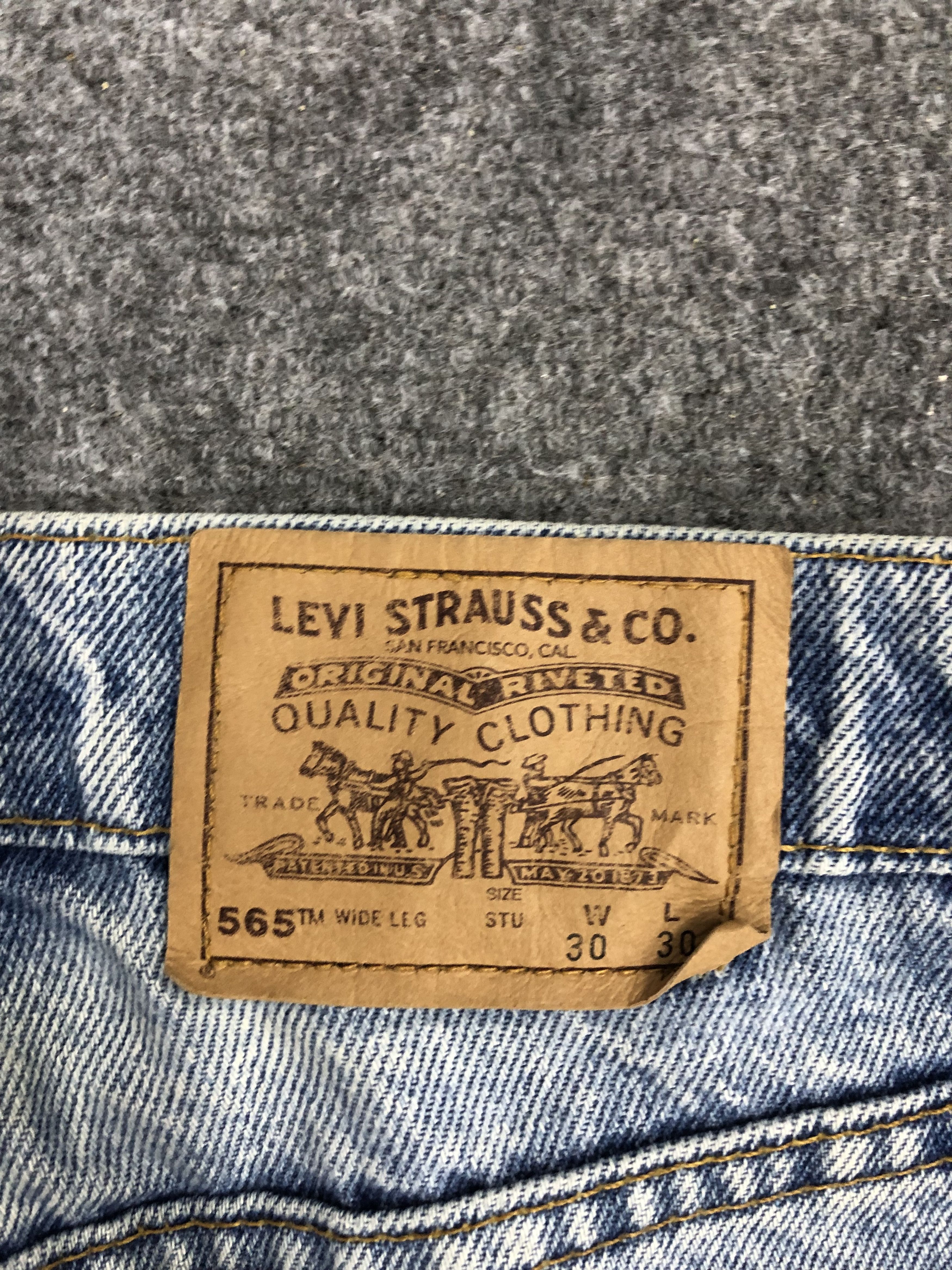 Levi's Vintage Levis 565 Light Blue Jeans DP1257 Size US 31 - 5 Thumbnail