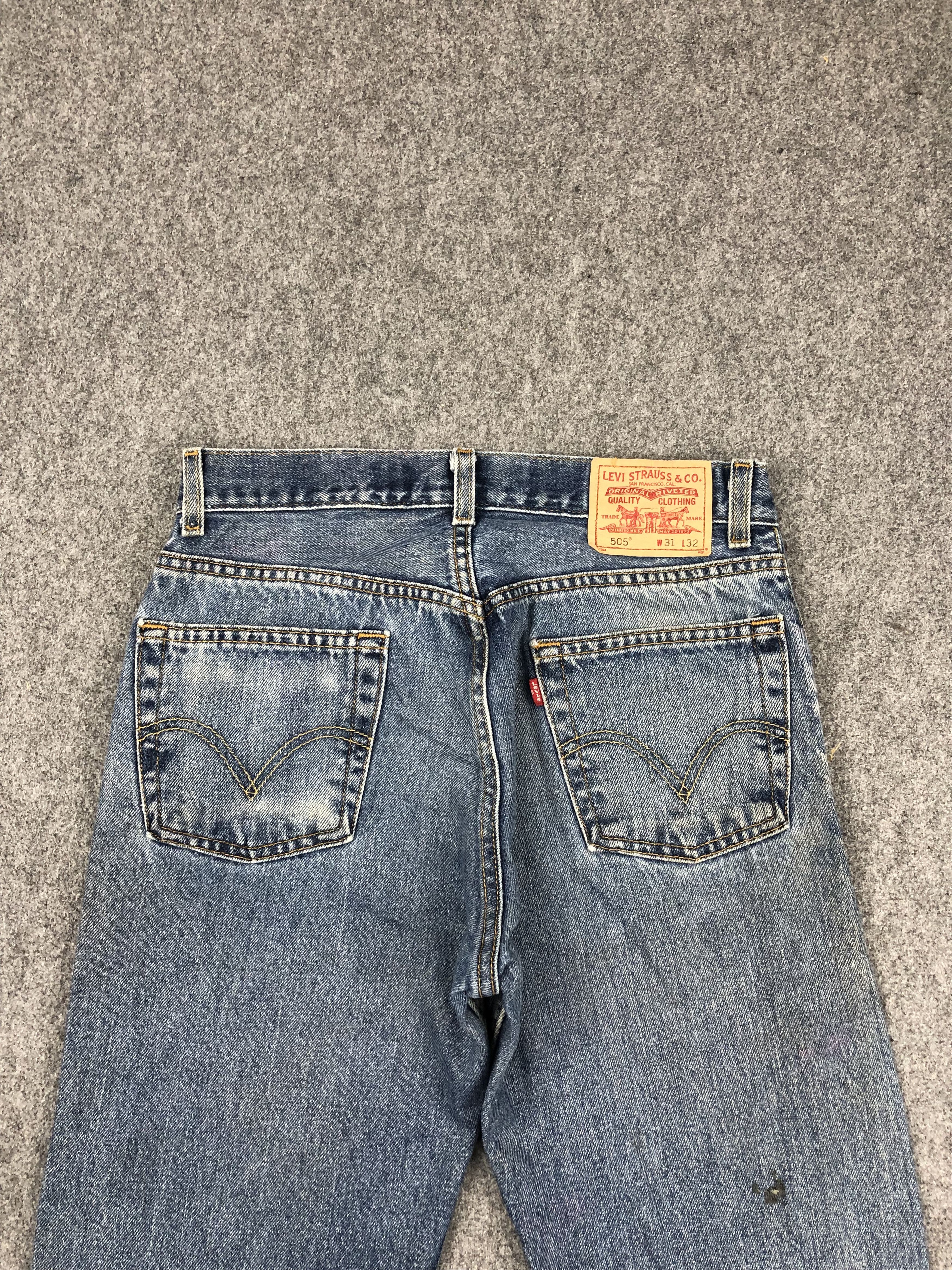 Levi's Vintage Levis 505 Blue Faded Denim DP1461 Size US 31 - 4 Thumbnail