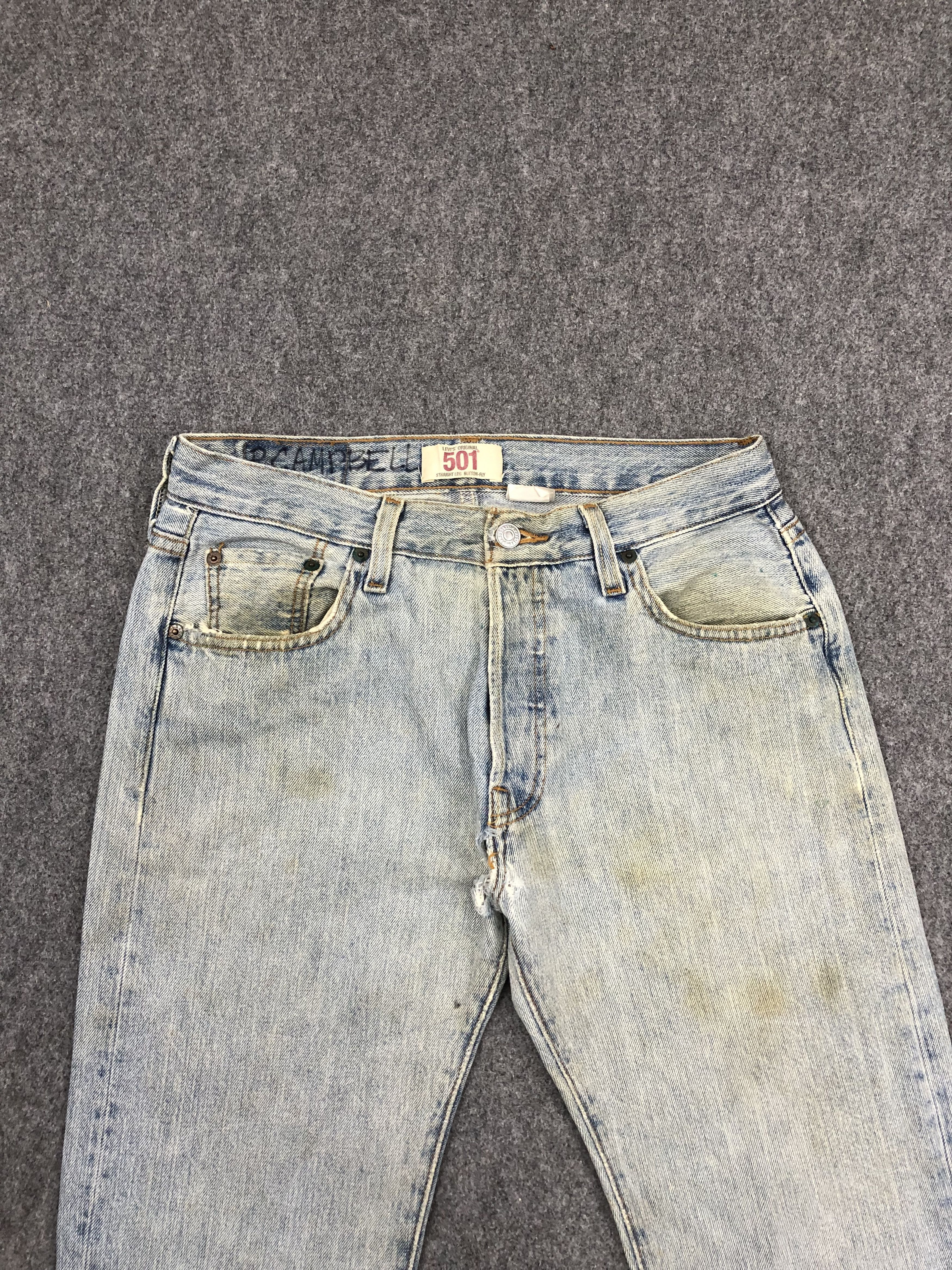 Levi's Vintage Levis 501 Light Wash Jeans DP1551 Size US 31 - 2 Thumbnail