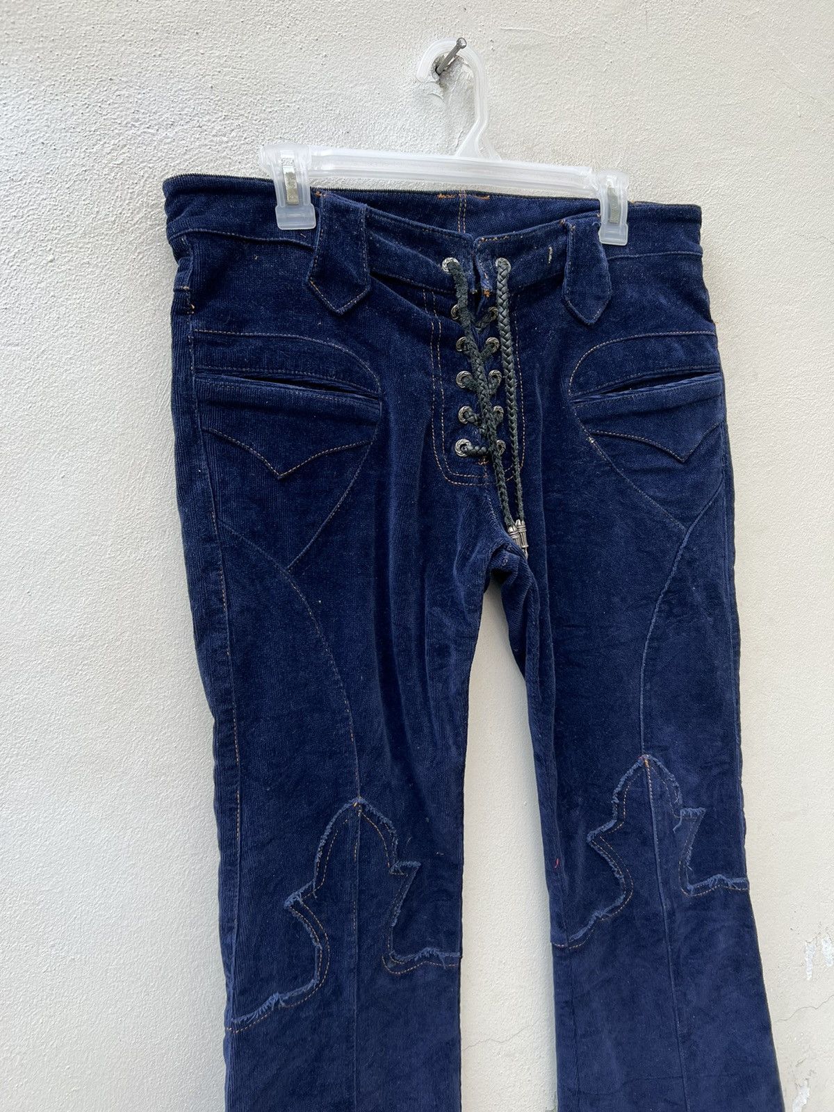 A&G Rock Vintage 80s 90s A&G Amal Guessous Jeans Corduroy Flare Jeans Size US 33 - 9 Thumbnail