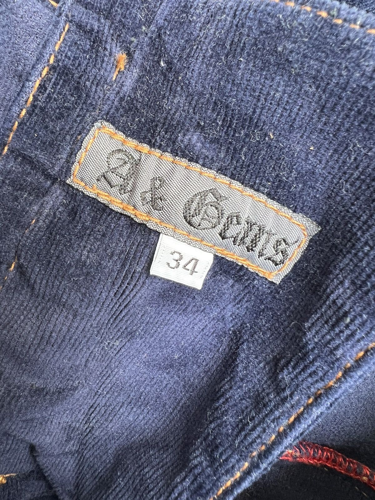 A&G Rock Vintage 80s 90s A&G Amal Guessous Jeans Corduroy Flare Jeans Size US 33 - 21 Thumbnail