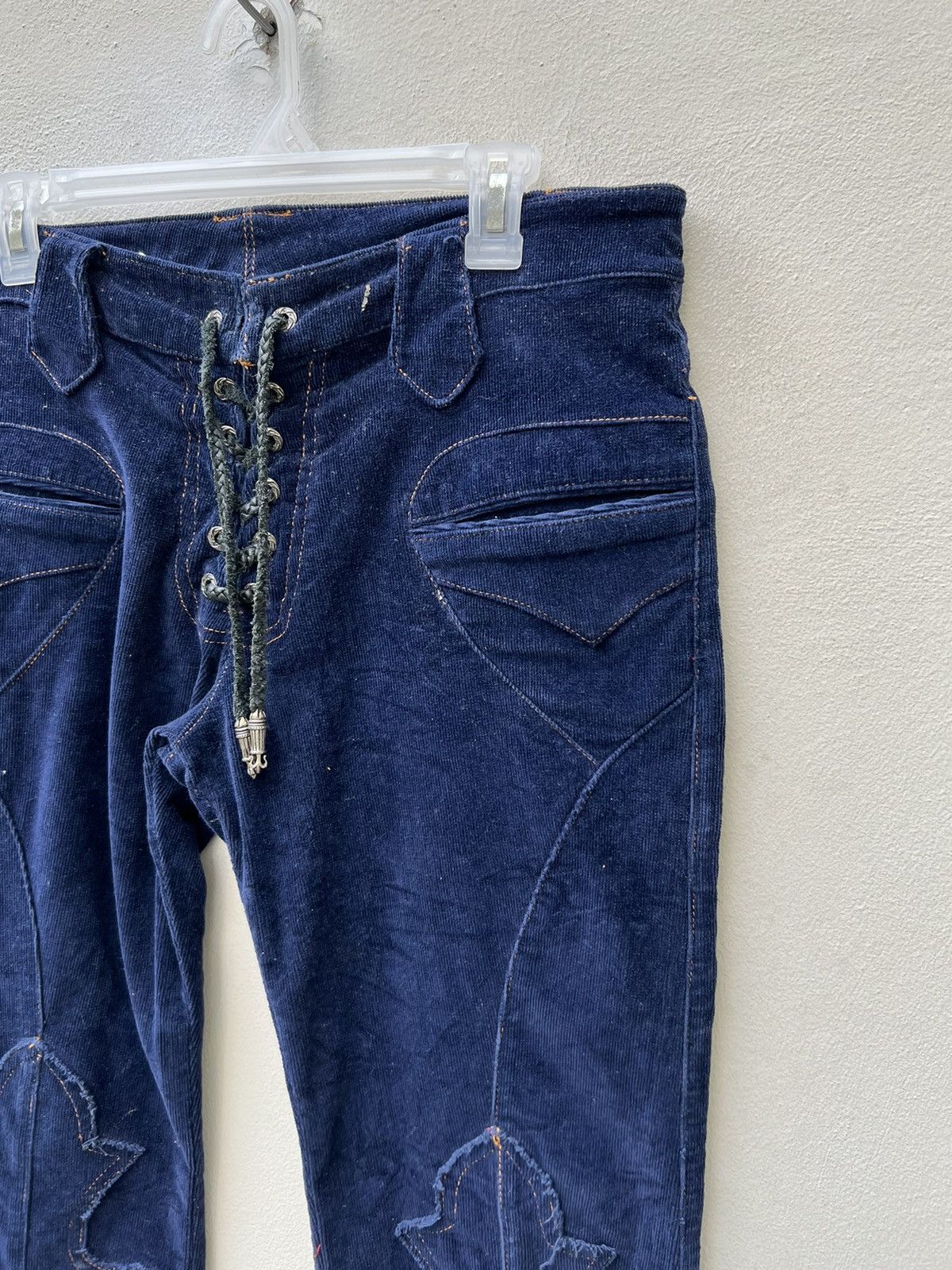 A&G Rock Vintage 80s 90s A&G Amal Guessous Jeans Corduroy Flare Jeans Size US 33 - 11 Thumbnail