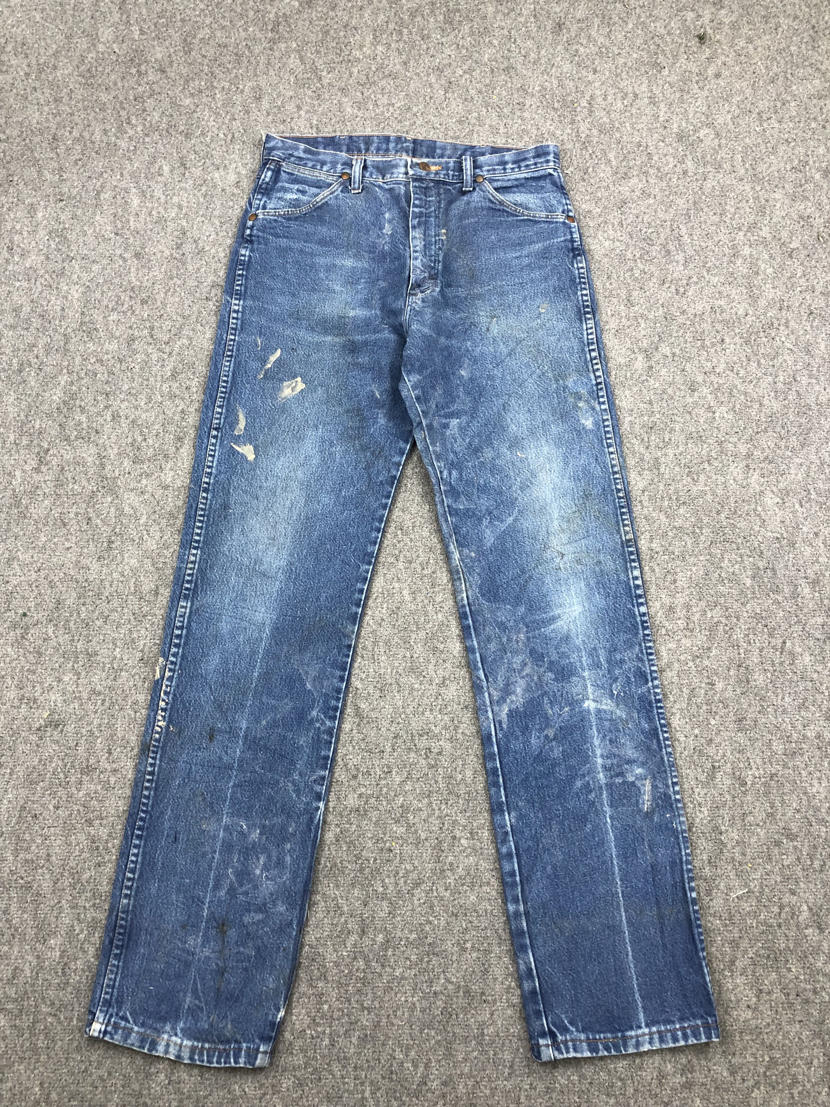 Vintage Vintage Wrangler Faded Blue Jeans DP1699 Size US 31 - 1 Thumbnail