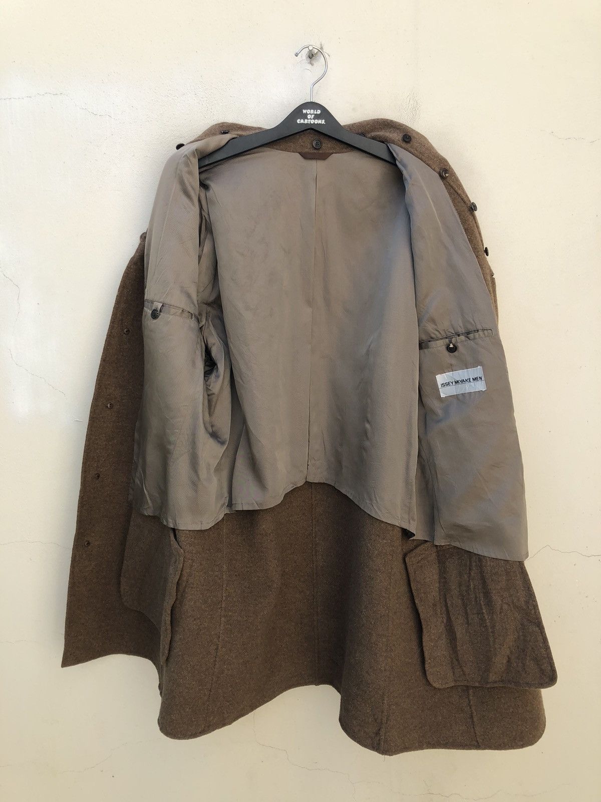 Issey Miyake Issey Miyake Men Wool Long Coat Jacket Size US L / EU 52-54 / 3 - 12 Thumbnail