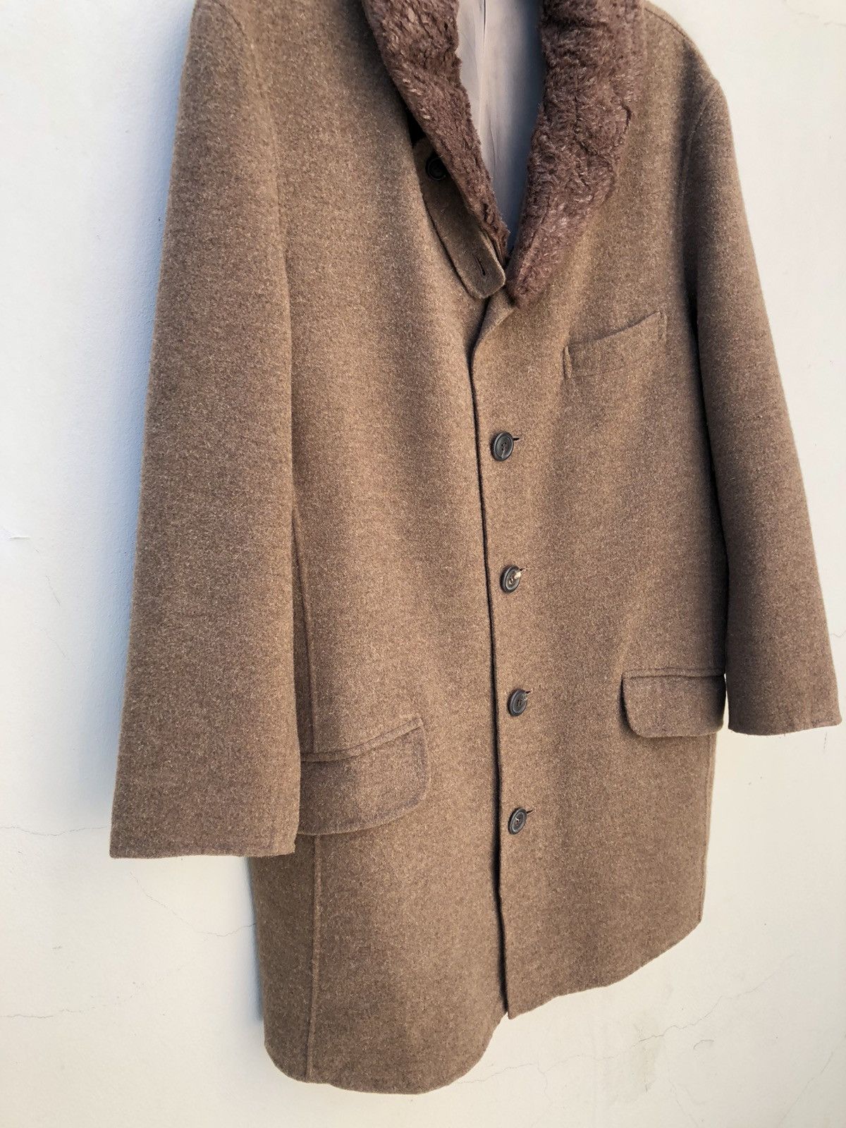 Issey Miyake Issey Miyake Men Wool Long Coat Jacket Size US L / EU 52-54 / 3 - 5 Thumbnail