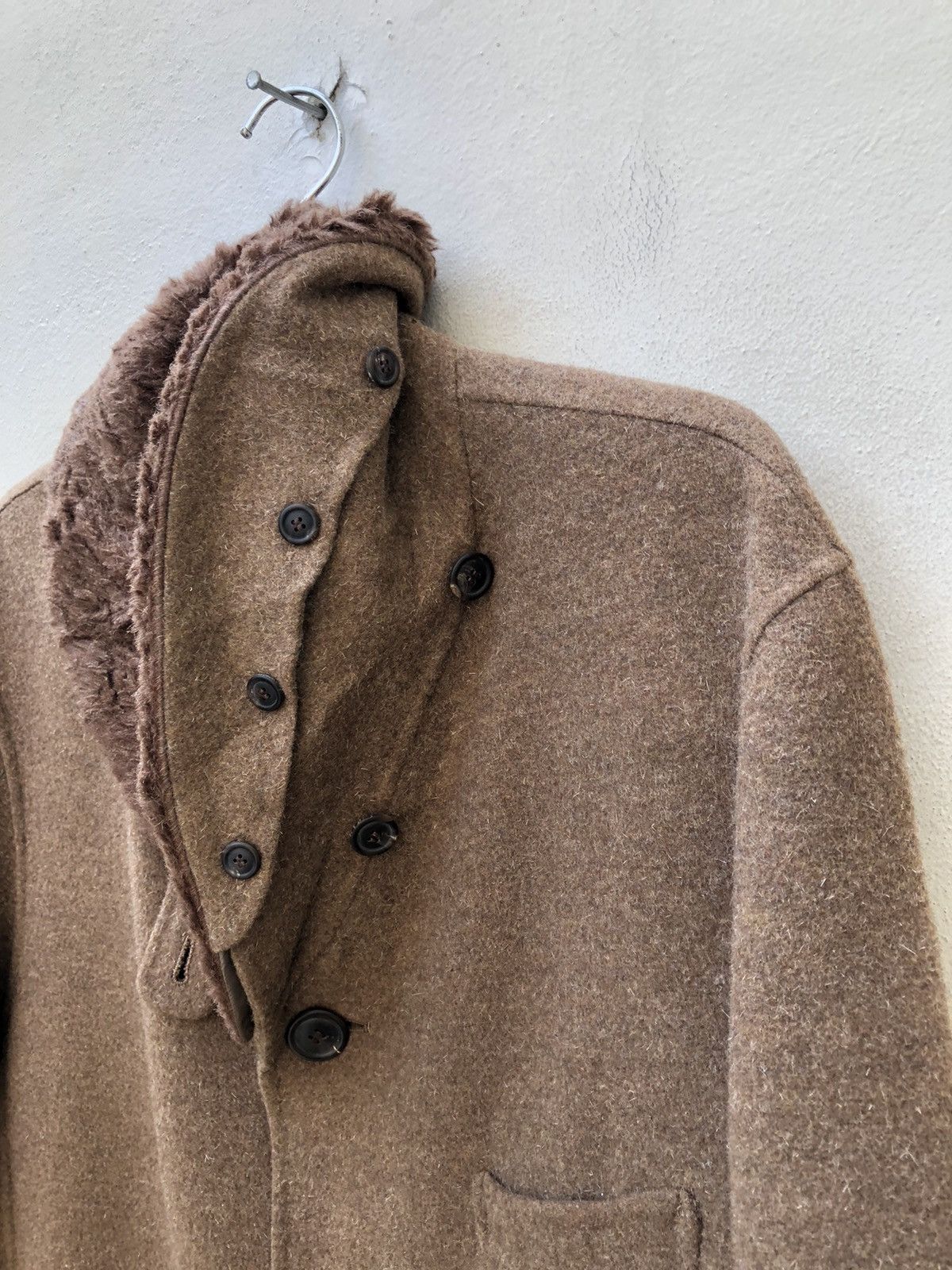 Issey Miyake Issey Miyake Men Wool Long Coat Jacket Size US L / EU 52-54 / 3 - 3 Thumbnail