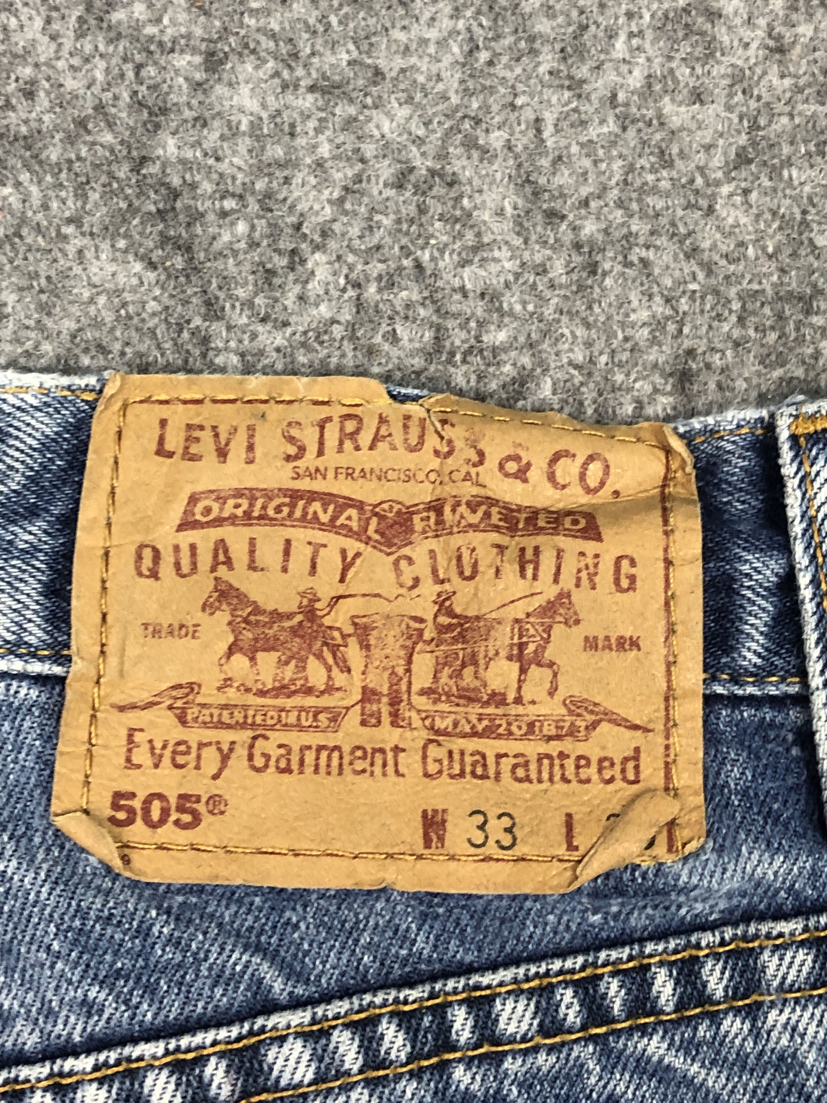 Levi's Vintage Levis 505 Regular Fit Blue Denim DP0329 Size US 32 / EU 48 - 5 Thumbnail