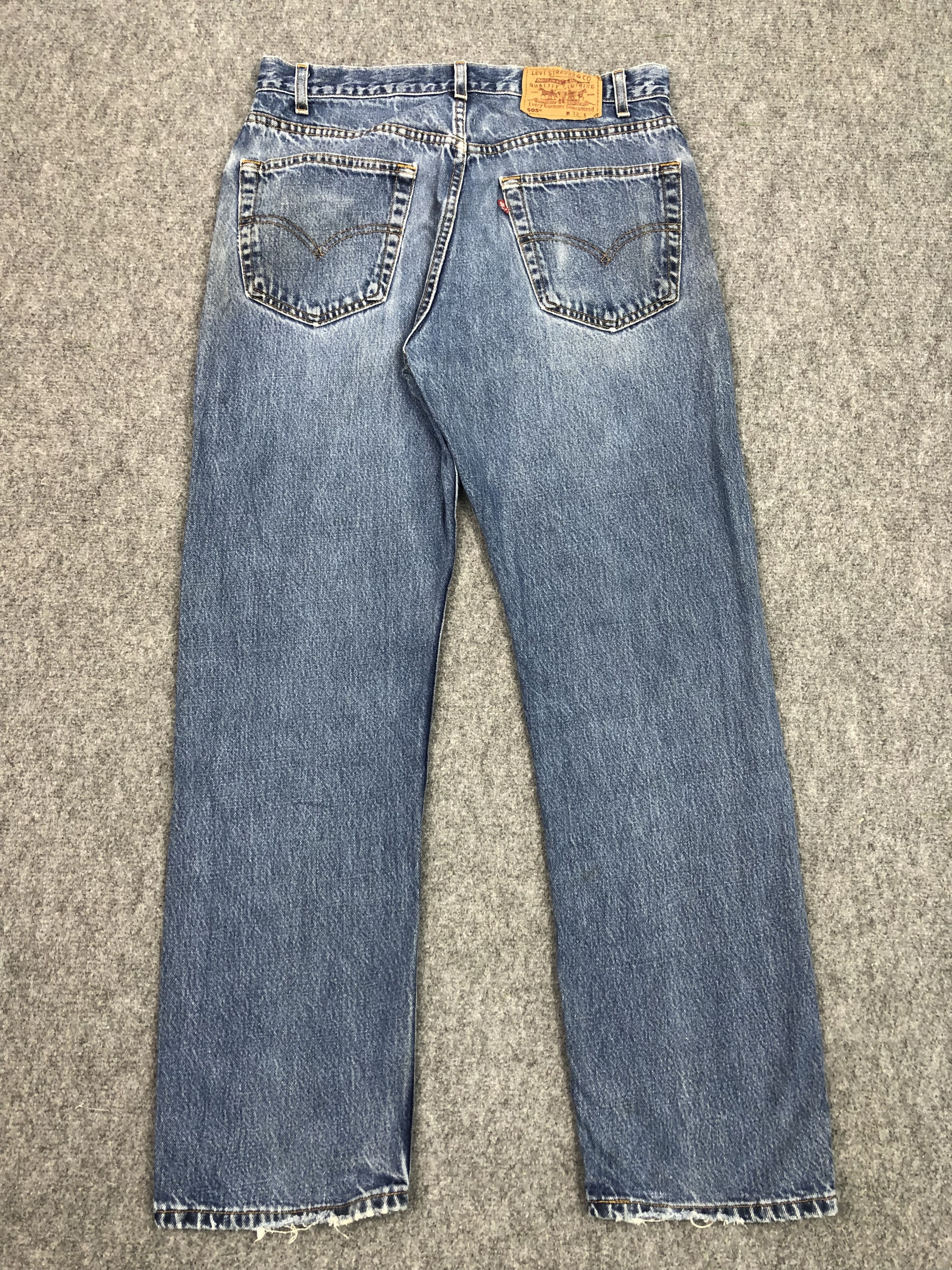 Levi's Vintage Levis 505 Regular Fit Blue Denim DP0329 Size US 32 / EU 48 - 2 Thumbnail