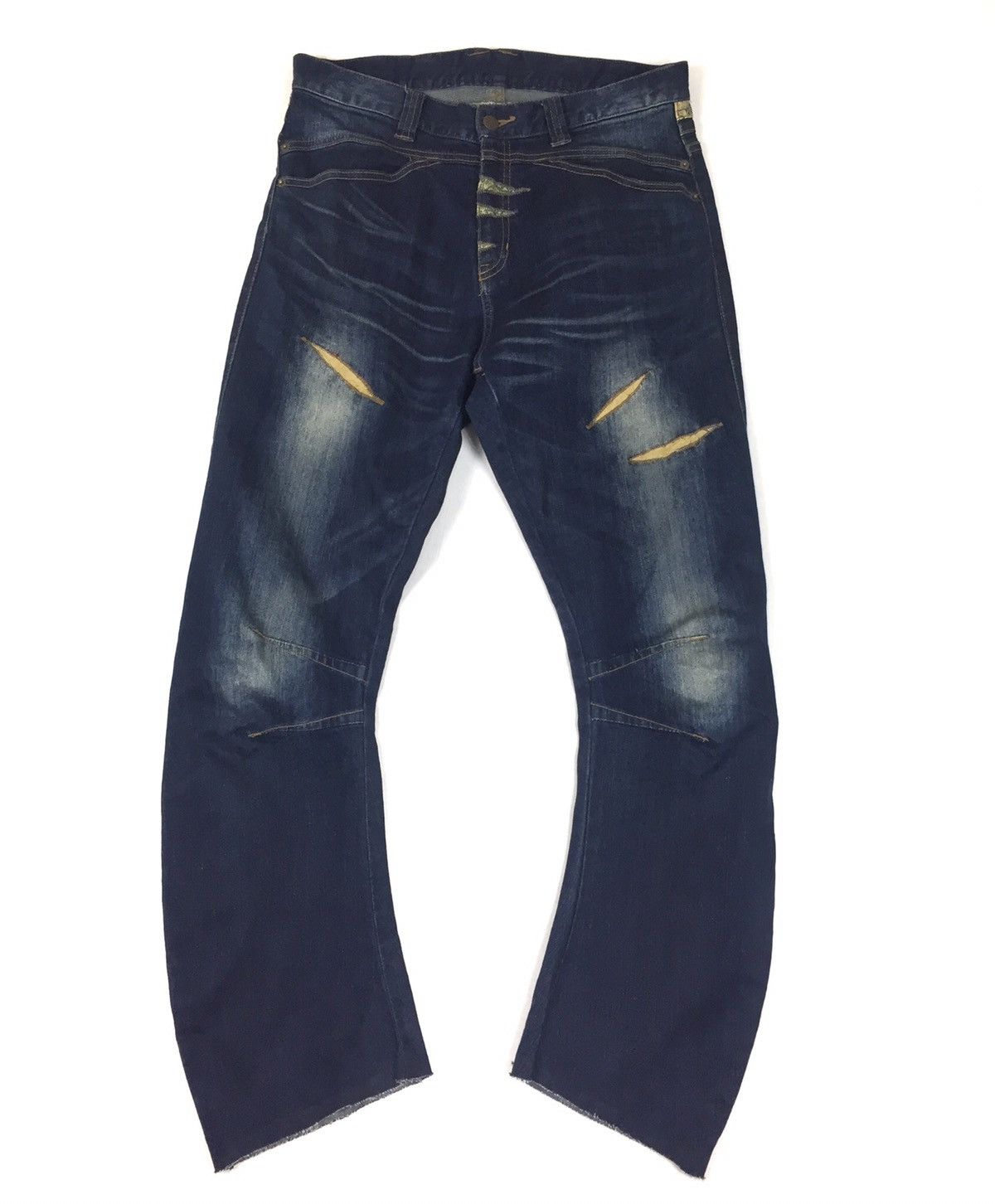 PPFM Vintage PPFM Curve Japanese Brand Distressed Denim Pants 