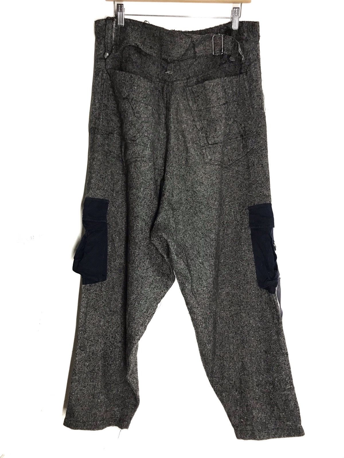 Other Designer Frank U Wool Grey Cargo Baggy Hip Hop Pants Size US 32 / EU 48 - 6 Thumbnail