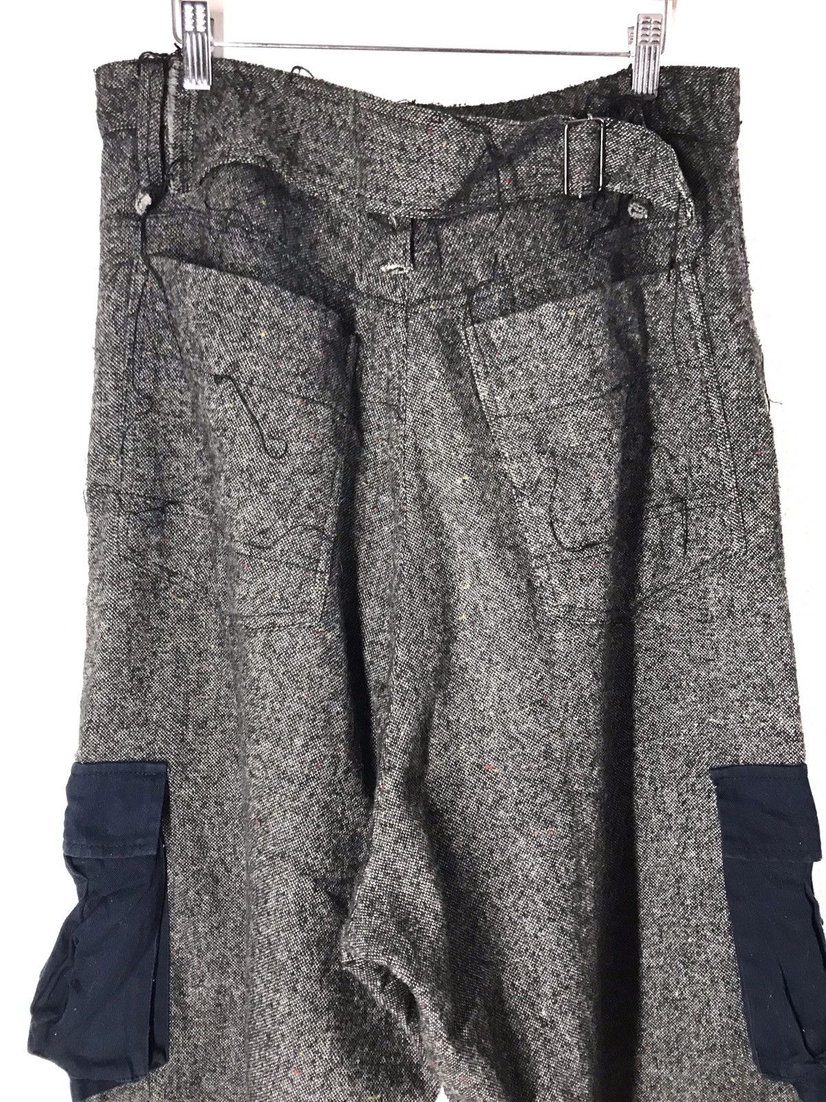 Other Designer Frank U Wool Grey Cargo Baggy Hip Hop Pants Size US 32 / EU 48 - 7 Thumbnail