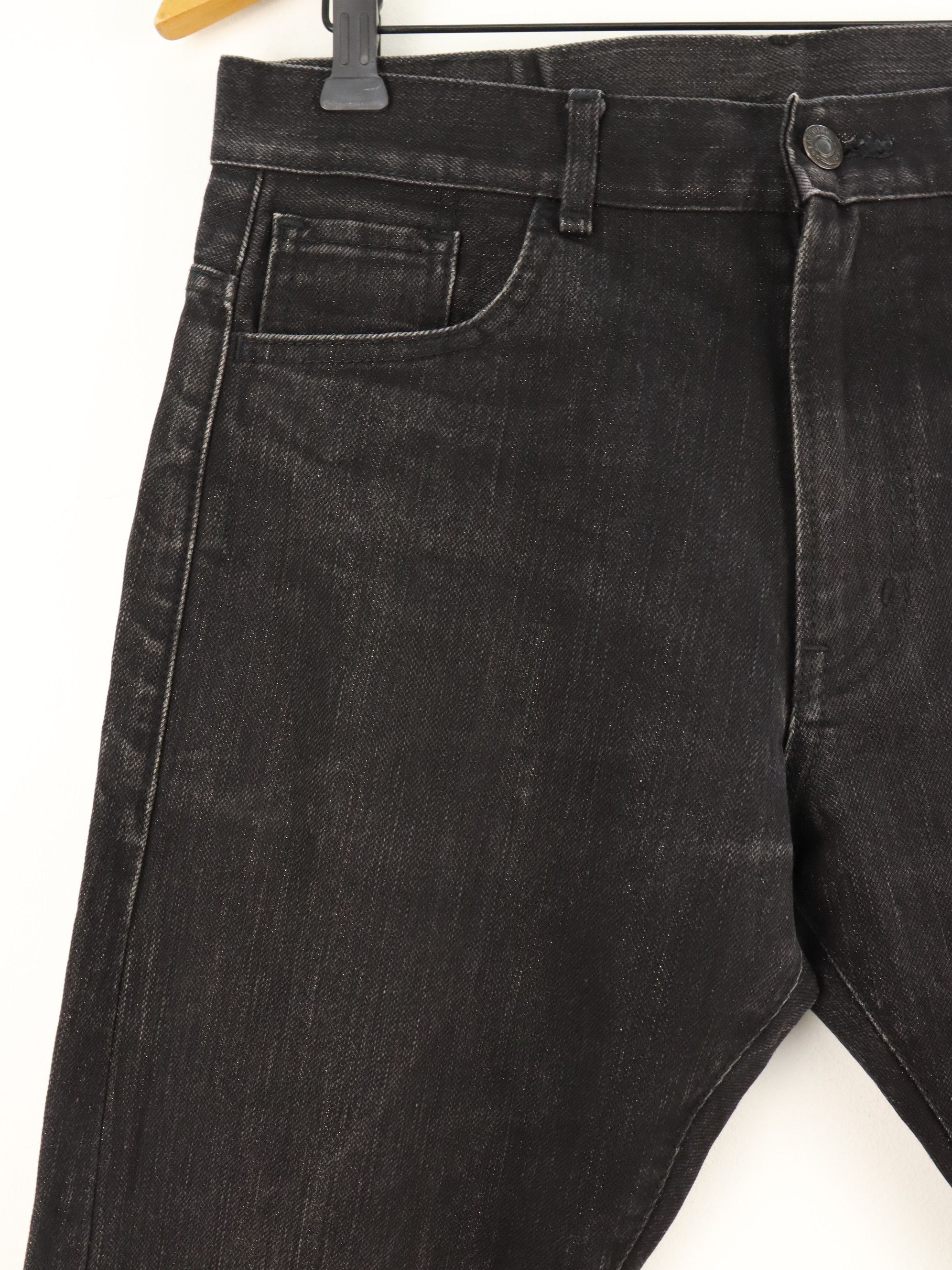 Lad Musician RARE! SAMPLE LAD MUSICIAN Silver Black Hybrid Cotton Pant Size US 31 - 5 Thumbnail