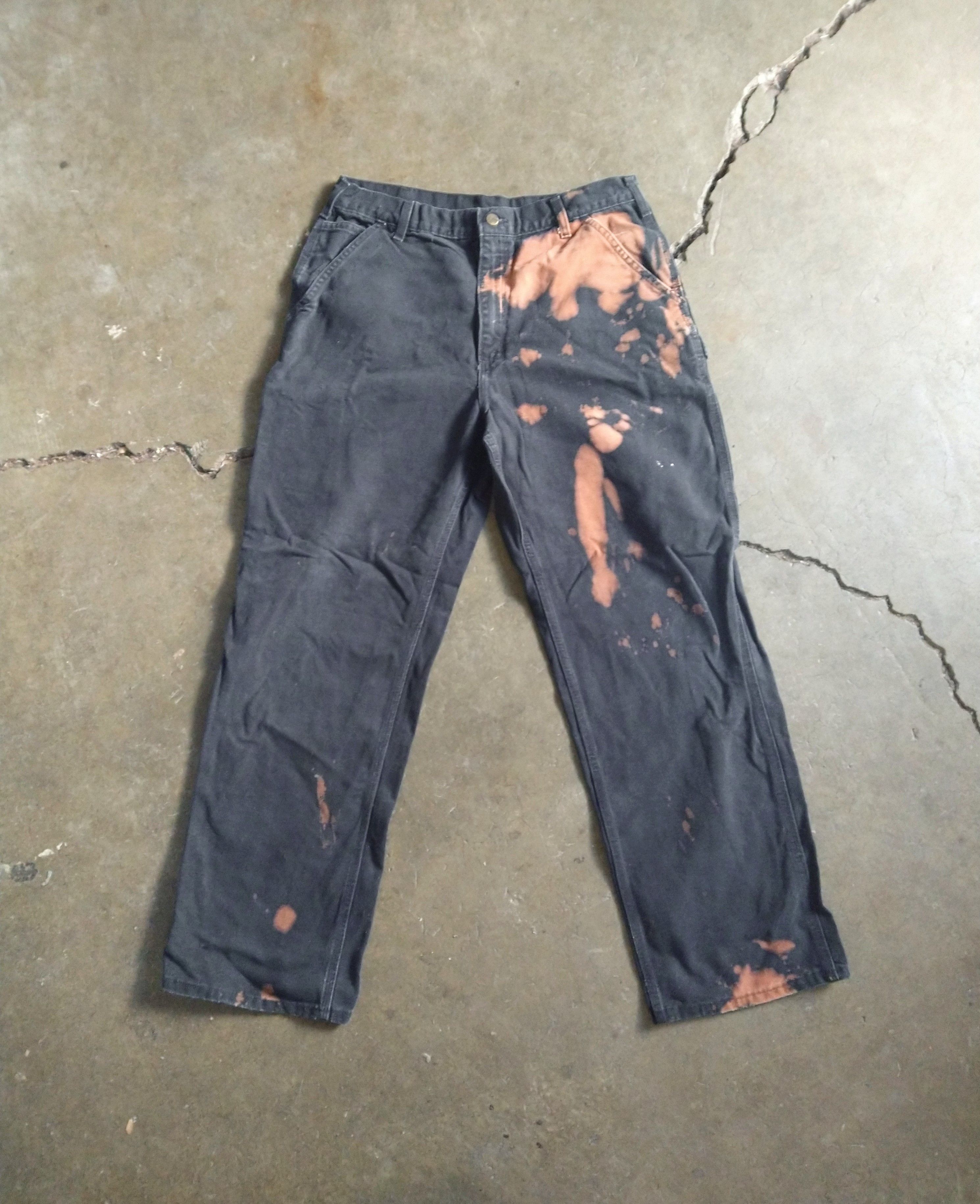 Carhartt × Vintage Vintage Carhartt Carpenter Jeans Black 33x31 Denim Straight Size US 33 - 1 Thumbnail