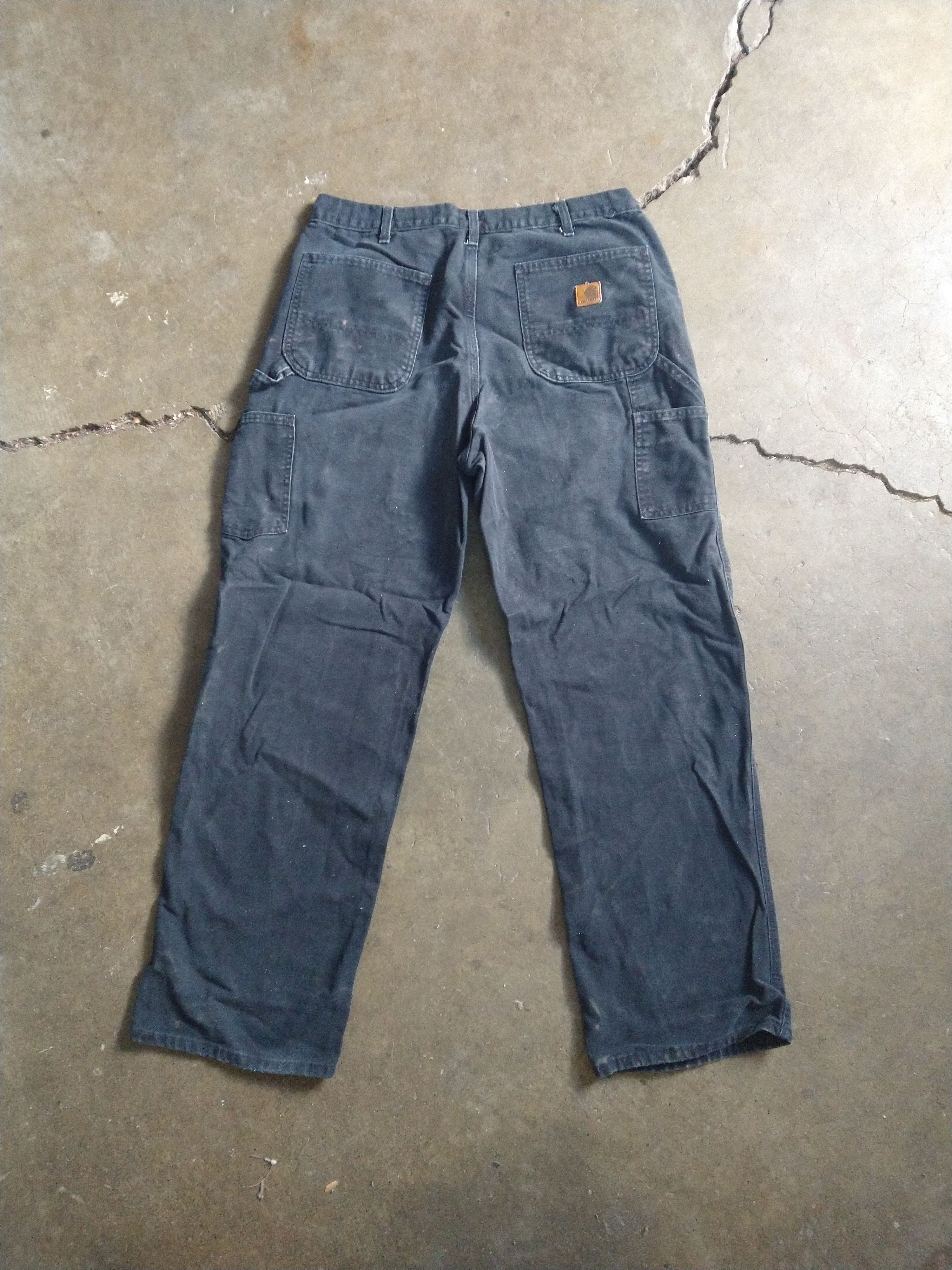 Carhartt × Vintage Vintage Carhartt Carpenter Jeans Black 33x31 Denim Straight Size US 33 - 8 Thumbnail