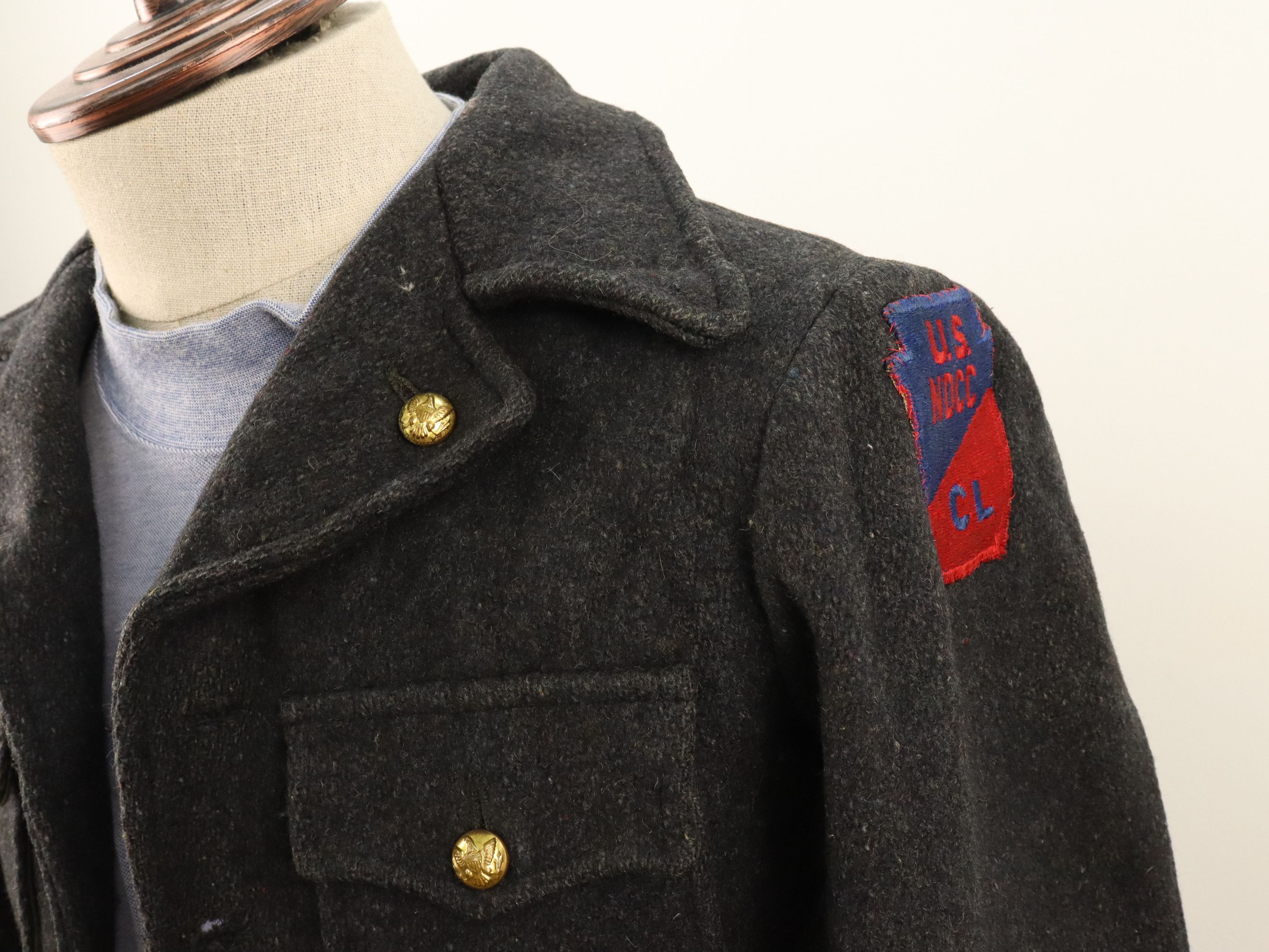 Vintage Vintage Wool Military US Army Field Cropped Jacket Size US S / EU 44-46 / 1 - 8 Thumbnail