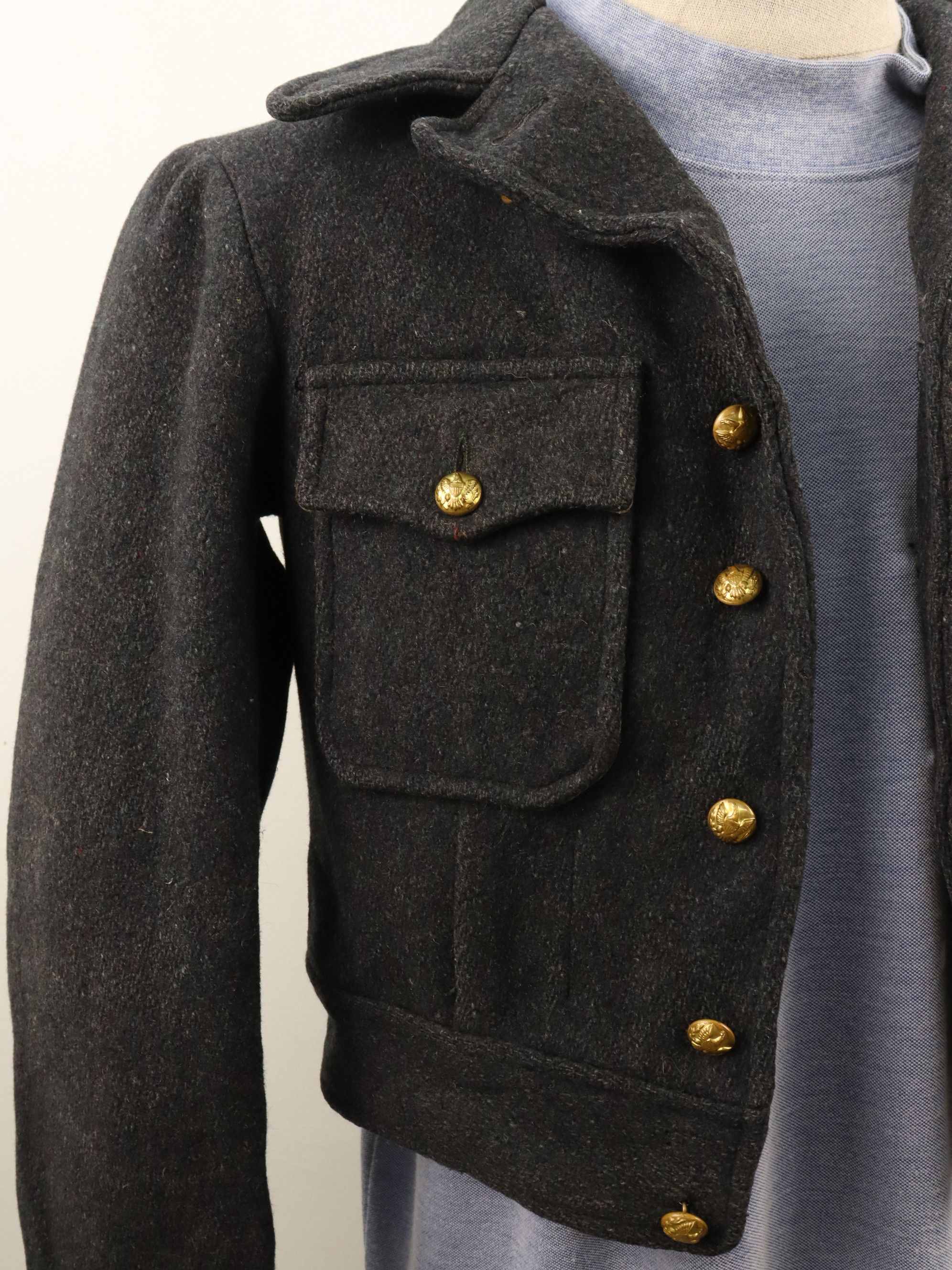 Vintage Vintage Wool Military US Army Field Cropped Jacket Size US S / EU 44-46 / 1 - 10 Thumbnail