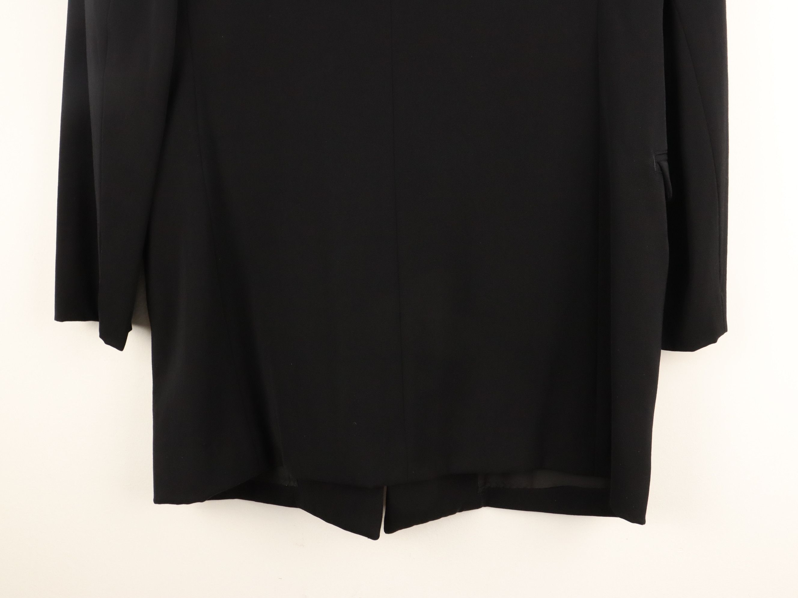 Yohji Yamamoto Iconic Wool Elongated Black Y'S Lined Coat Jacket Size US M / EU 48-50 / 2 - 10 Thumbnail