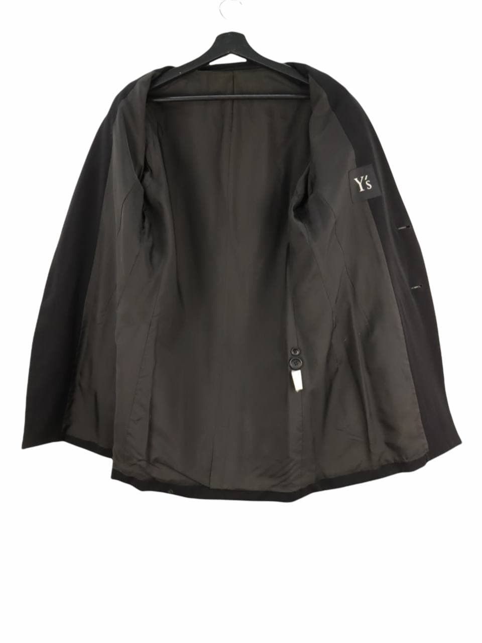 Yohji Yamamoto Iconic Wool Elongated Black Y'S Lined Coat Jacket Size US M / EU 48-50 / 2 - 3 Thumbnail