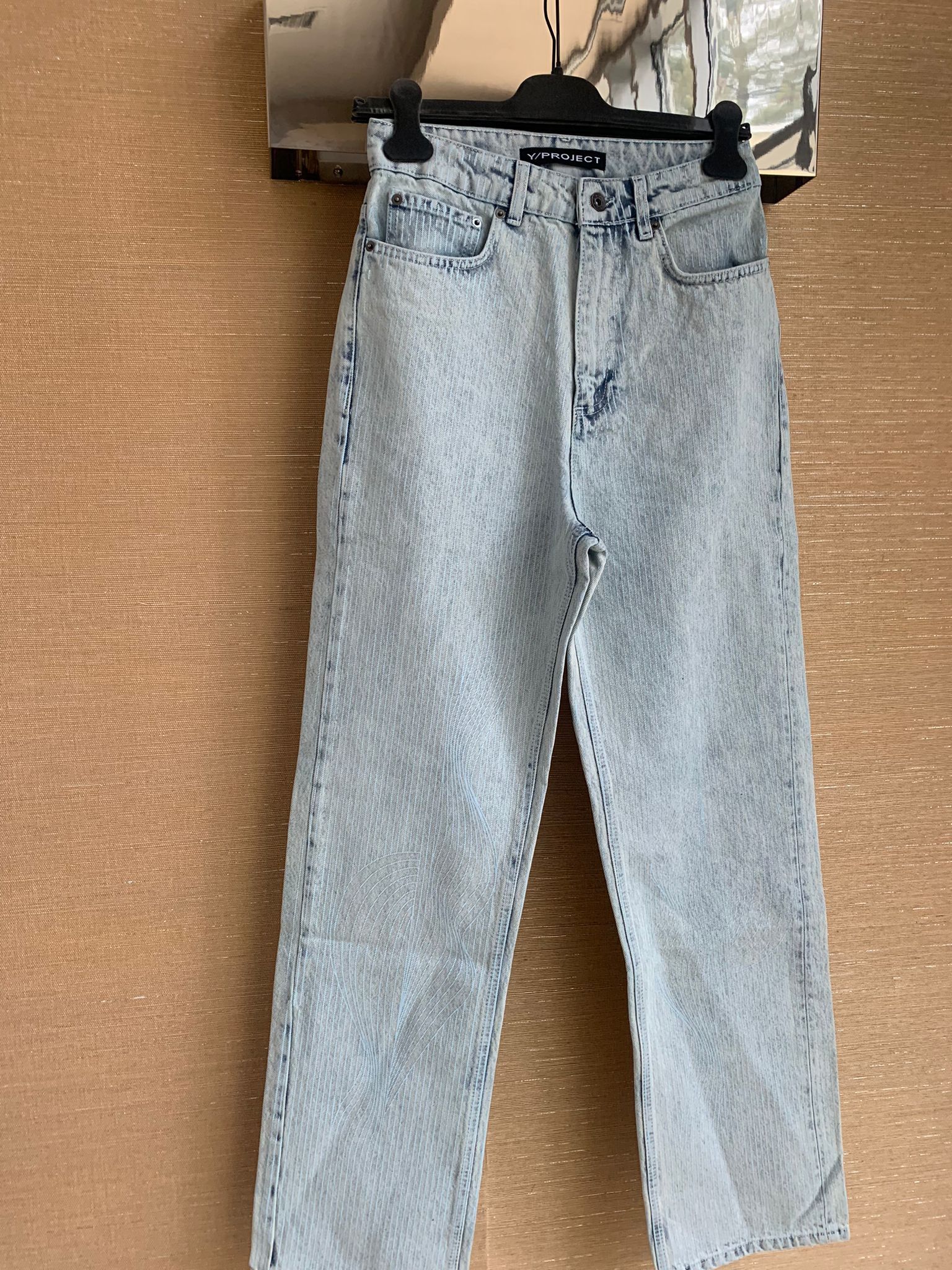 Y/Project Vine Embroidery Denim in Bleach Indigo Size US 34 / EU 50 - 4 Thumbnail