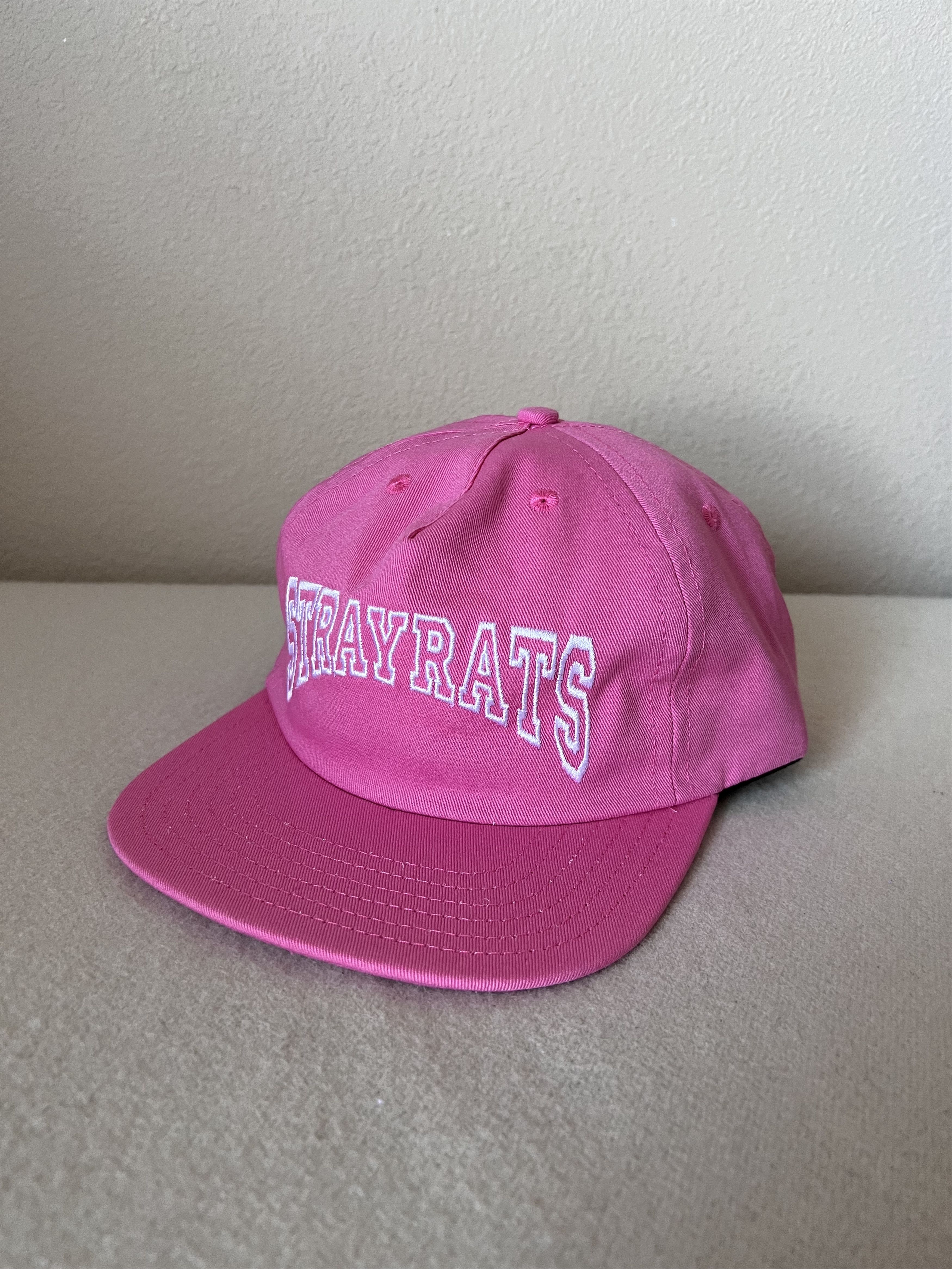 Other Stray Rats College Arch Logo Hat in Pink Size ONE SIZE - 1 Thumbnail