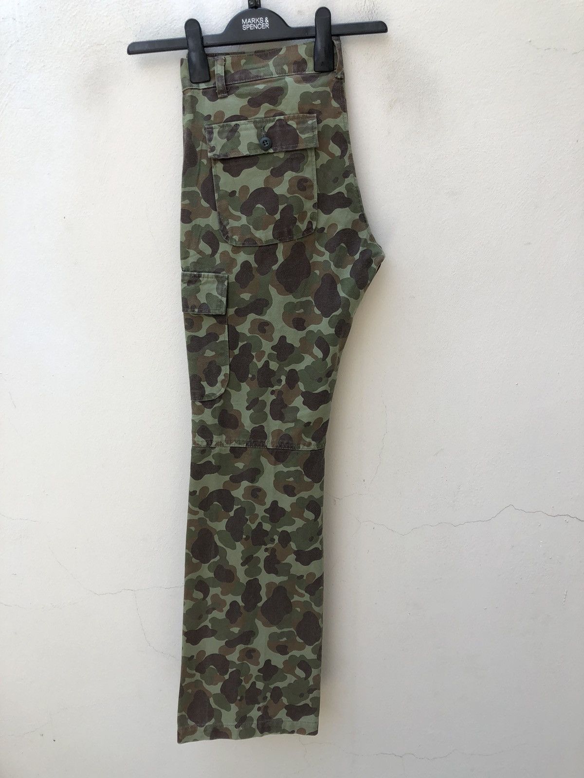Vintage Vintage Larry Pgc Japan Camouflage Flare Cargo Trouser Size US 31 - 17 Thumbnail