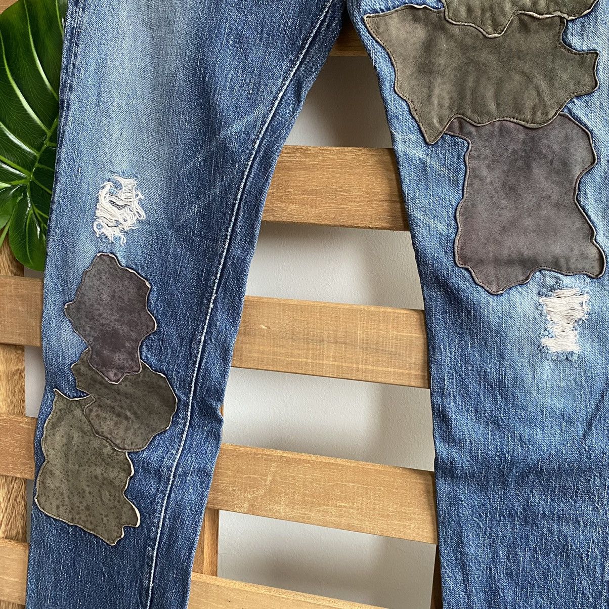 Japanese Brand Number Nine Style Distressed Patches Full Count Jeans Size US 28 / EU 44 - 8 Thumbnail