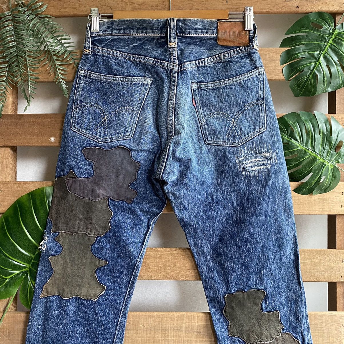 Japanese Brand Number Nine Style Distressed Patches Full Count Jeans Size US 28 / EU 44 - 12 Thumbnail