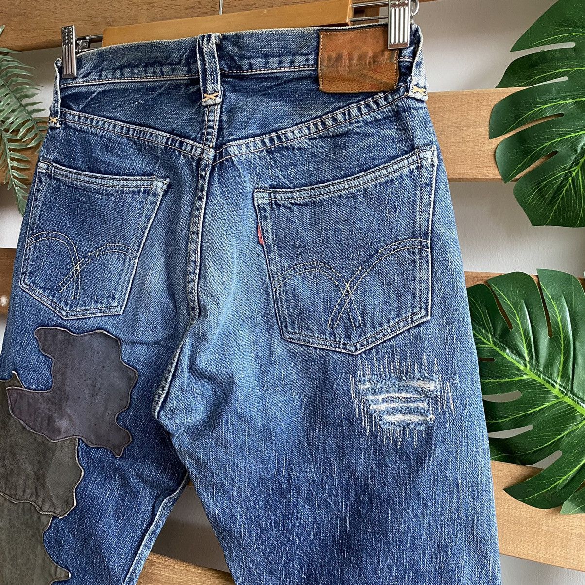 Japanese Brand Number Nine Style Distressed Patches Full Count Jeans Size US 28 / EU 44 - 13 Thumbnail