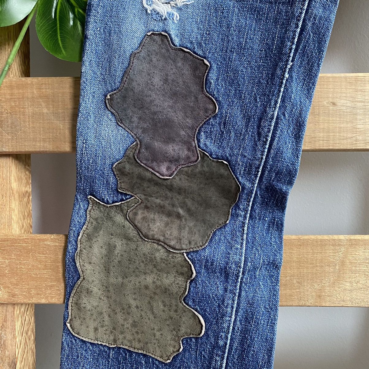 Japanese Brand Number Nine Style Distressed Patches Full Count Jeans Size US 28 / EU 44 - 9 Thumbnail