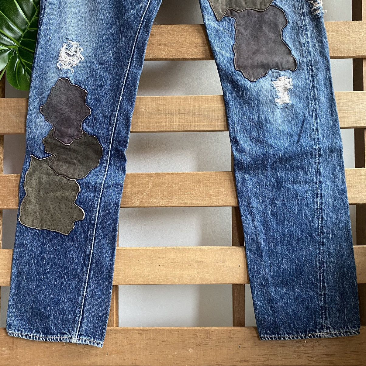 Japanese Brand Number Nine Style Distressed Patches Full Count Jeans Size US 28 / EU 44 - 19 Thumbnail