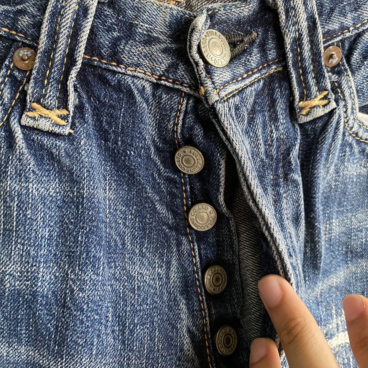 Japanese Brand Number Nine Style Distressed Patches Full Count Jeans Size US 28 / EU 44 - 3 Thumbnail
