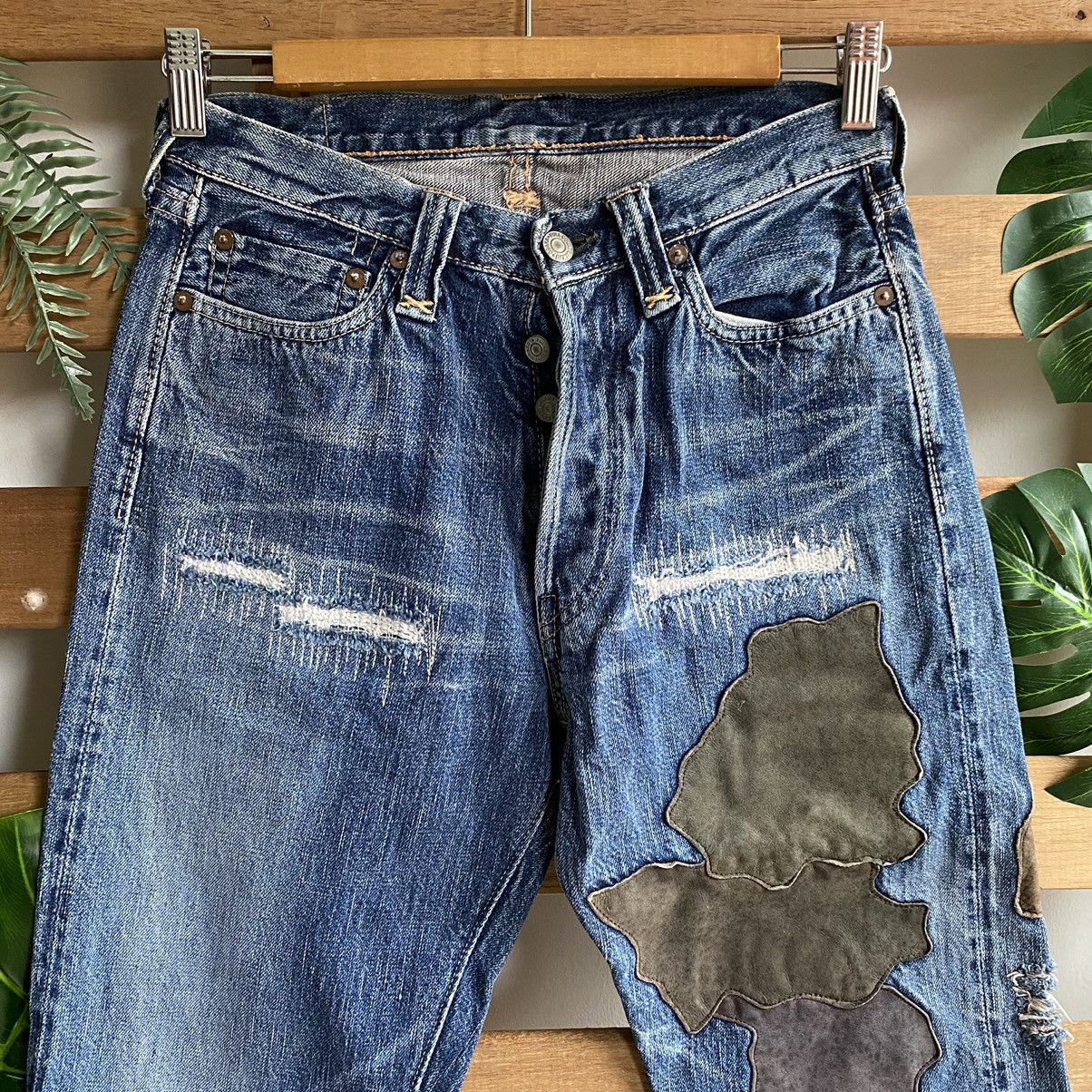 Japanese Brand Number Nine Style Distressed Patches Full Count Jeans Size US 28 / EU 44 - 5 Thumbnail
