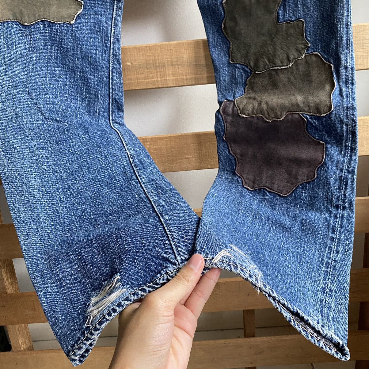 Japanese Brand Number Nine Style Distressed Patches Full Count Jeans Size US 28 / EU 44 - 17 Thumbnail