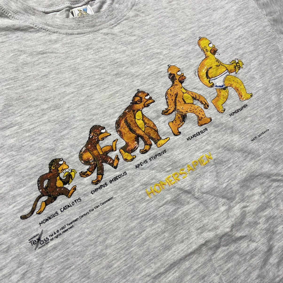 The Simpsons × Vintage Vintage 1997 The Simpsons Homersapien T-Shirt Size US XL / EU 56 / 4 - 4 Thumbnail