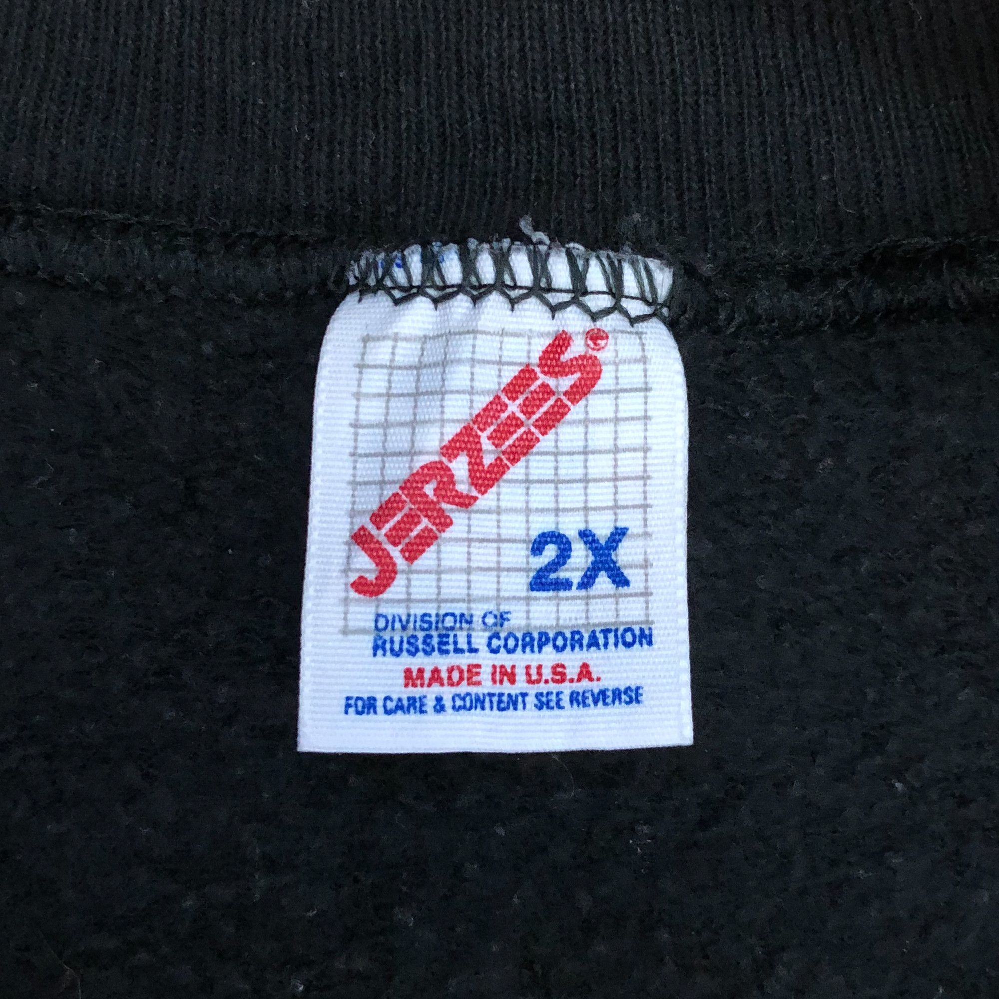 Vintage 90s Boxy Faded Black 'Iowa' Sweatshirt Size US XXL / EU 58 / 5 - 4 Thumbnail