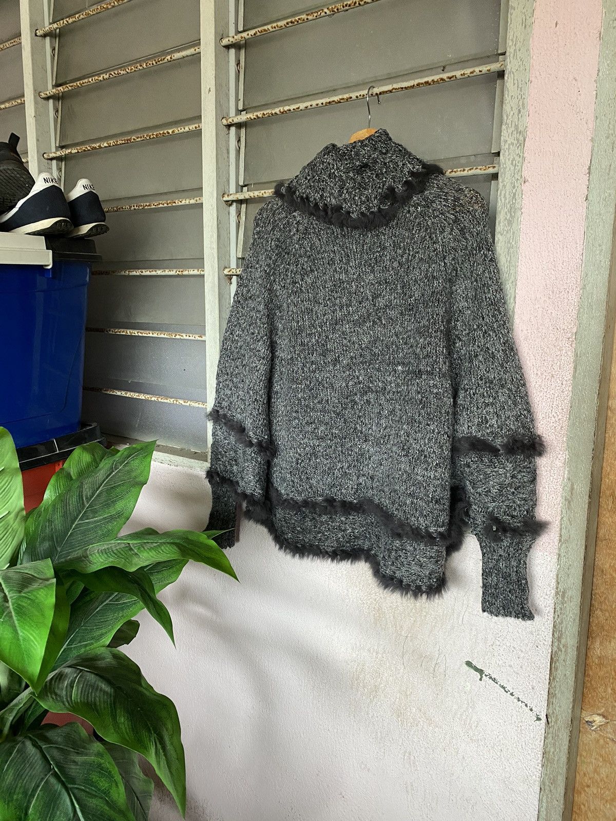 Japanese Brand ⚡️Steals⚡️ Mayson Grey Cable Knit Poncho Size M / US 6-8 / IT 42-44 - 2 Thumbnail