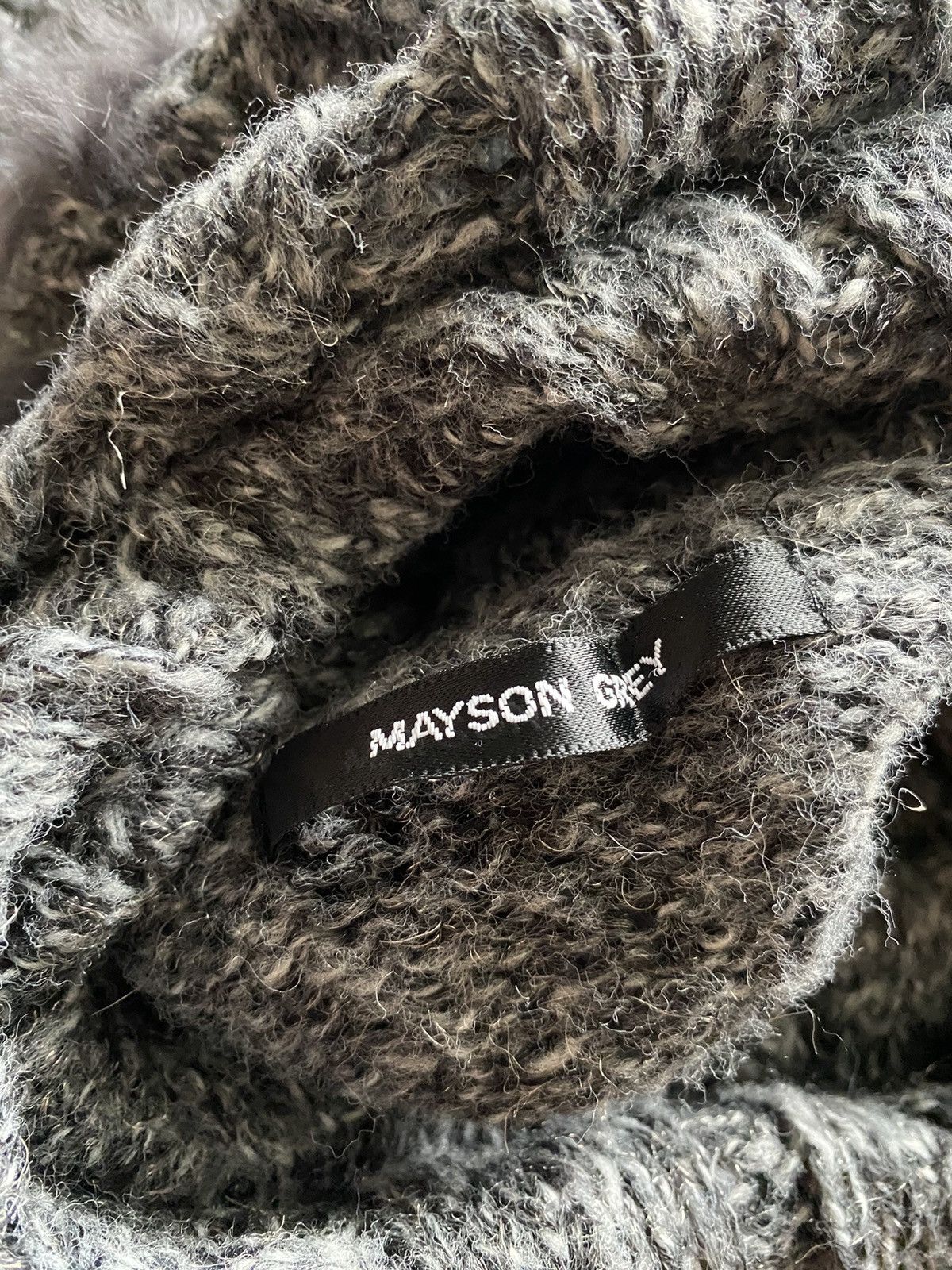 Japanese Brand ⚡️Steals⚡️ Mayson Grey Cable Knit Poncho Size M / US 6-8 / IT 42-44 - 7 Thumbnail
