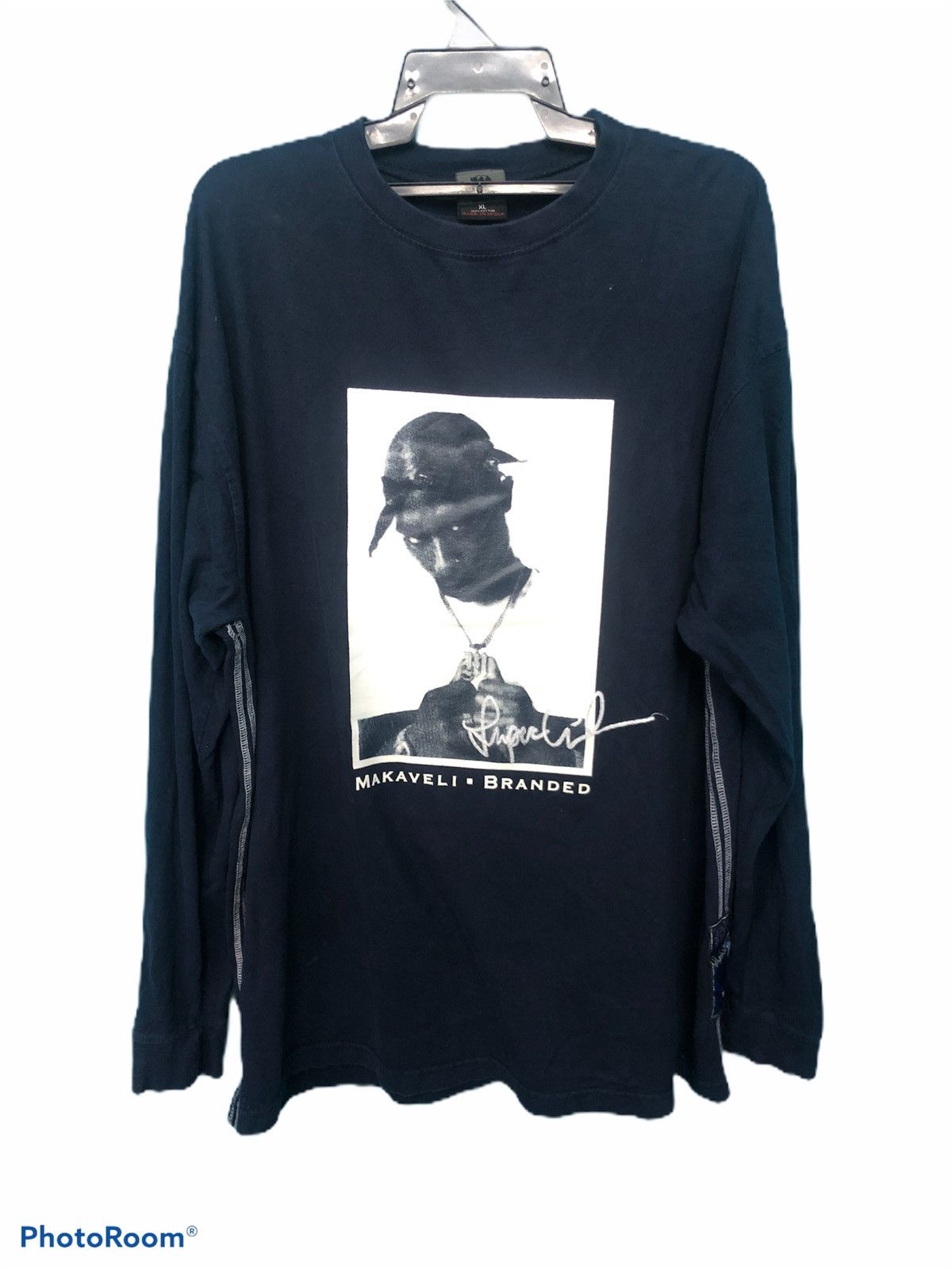 Band Tees × Makaveli × Rap Tees Tupac MaKaVeli branded long sleeve Size US XXL / EU 58 / 5 - 1 Thumbnail