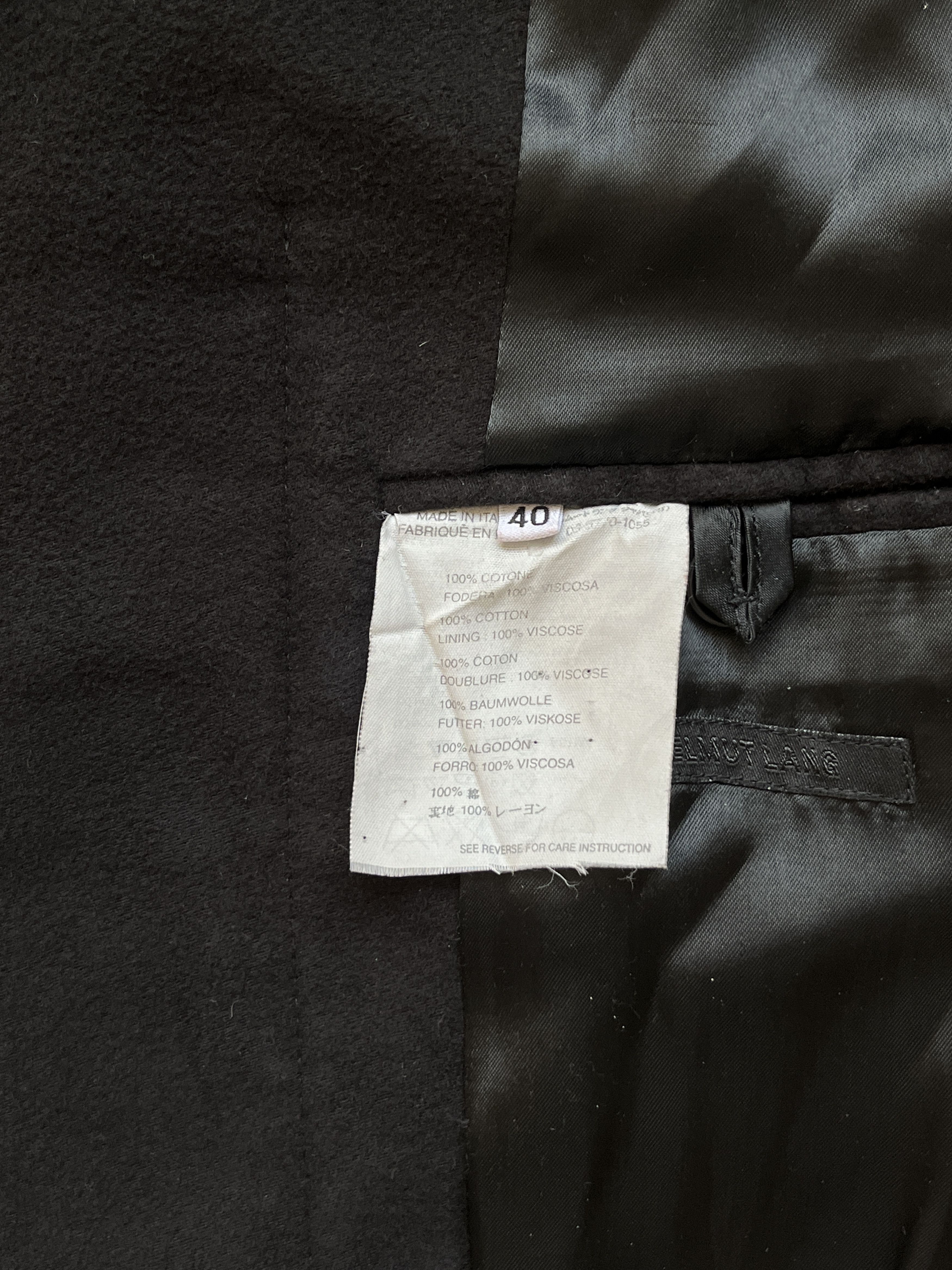 Helmut Lang ⚡️QUICK SALE⚡️1990's Helmut Lang Classic Black Coat Size US S / EU 44-46 / 1 - 4 Thumbnail