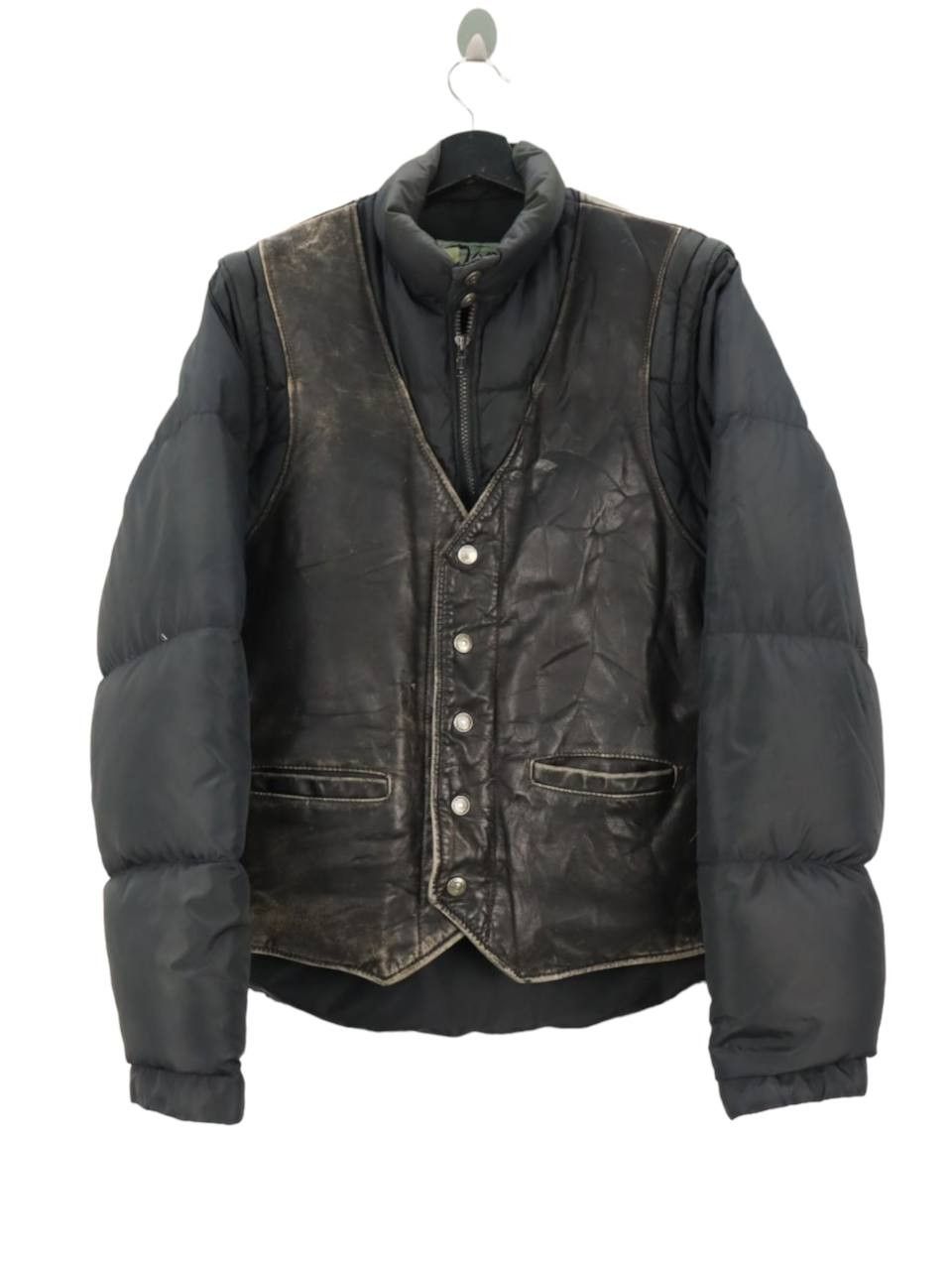 Schott Vintage Schott Detachable Leather Goose Down Puffer Jacket Size US M / EU 48-50 / 2 - 3 Thumbnail